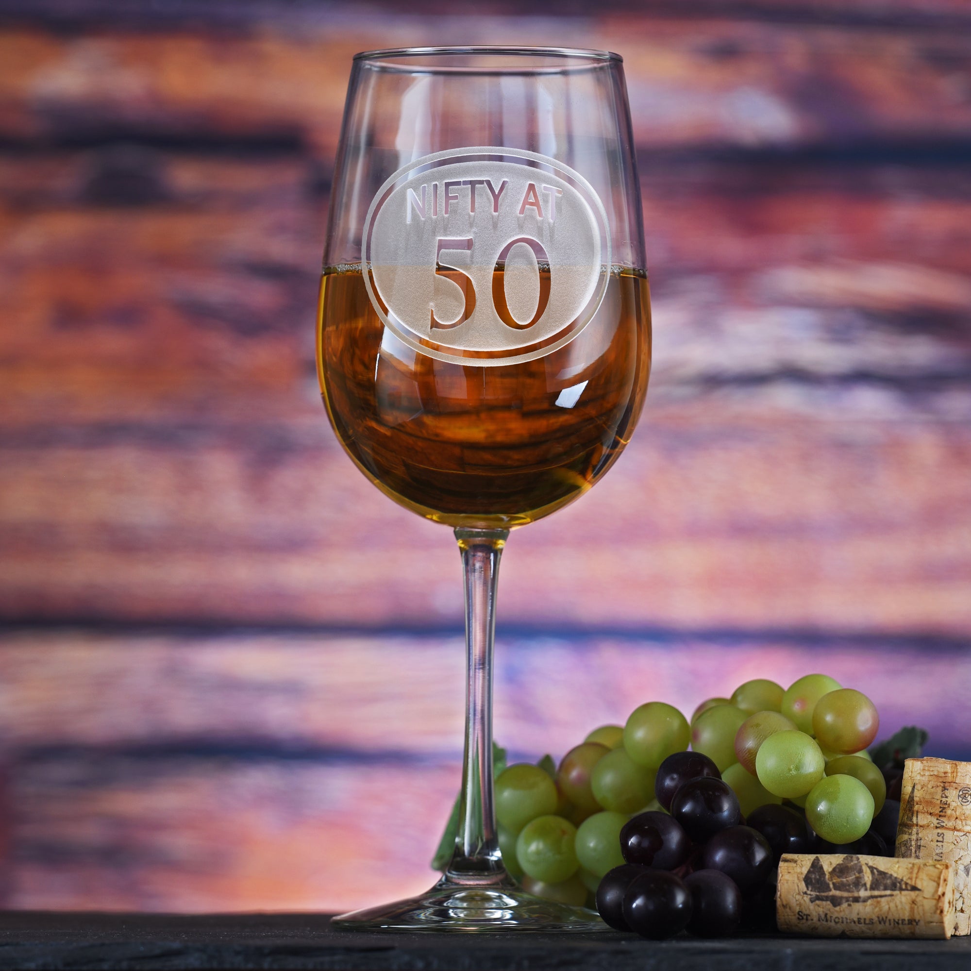 really large wine glass Custom Etched Magnum main image 1