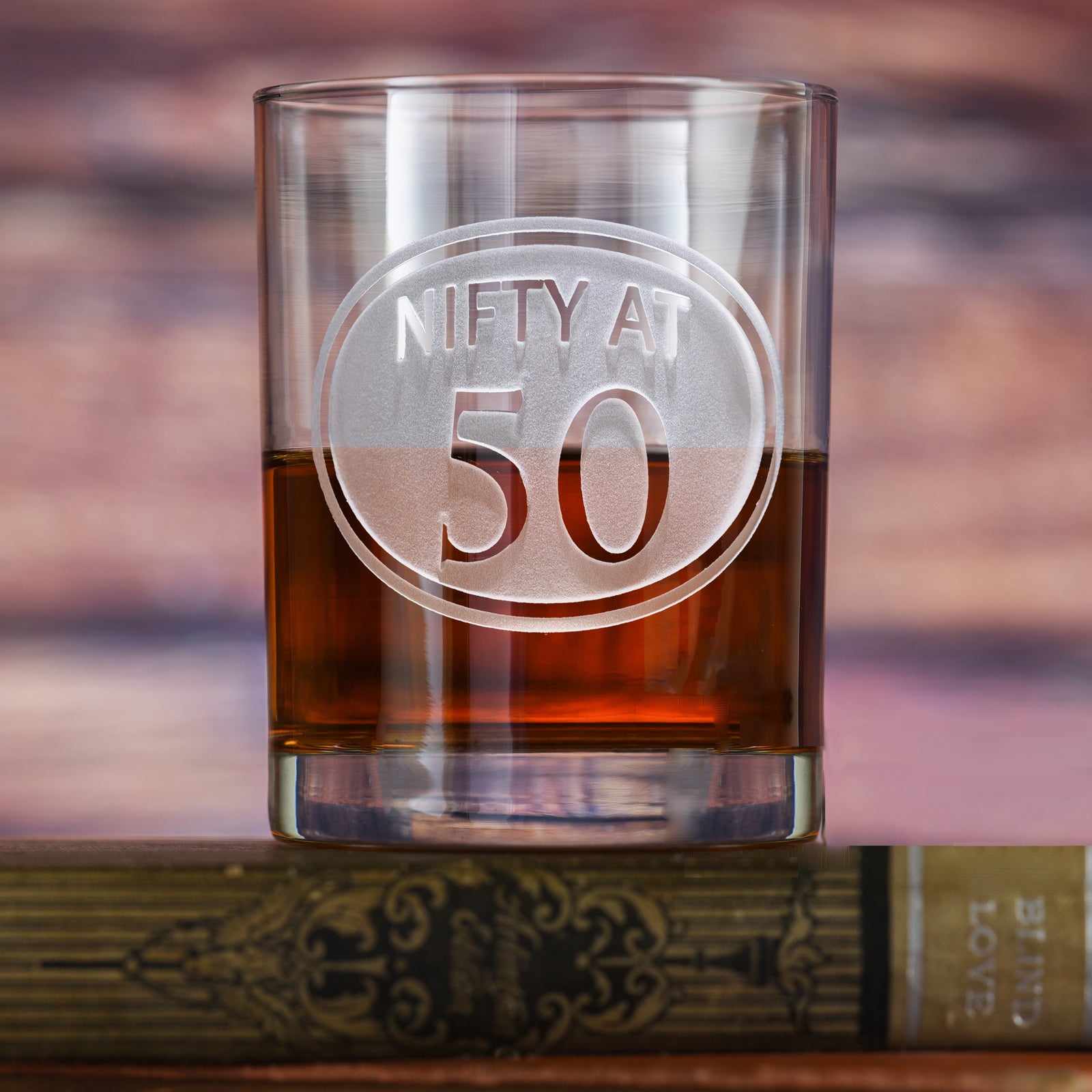 Engraved 50th Birthday Whiskey Glass