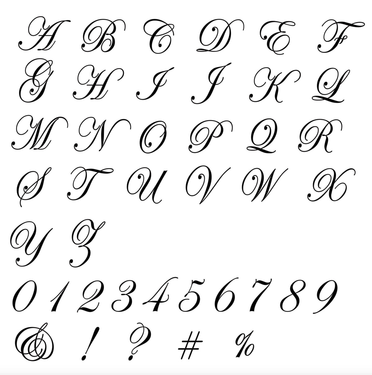 Edwardian Script Monogram Stemless