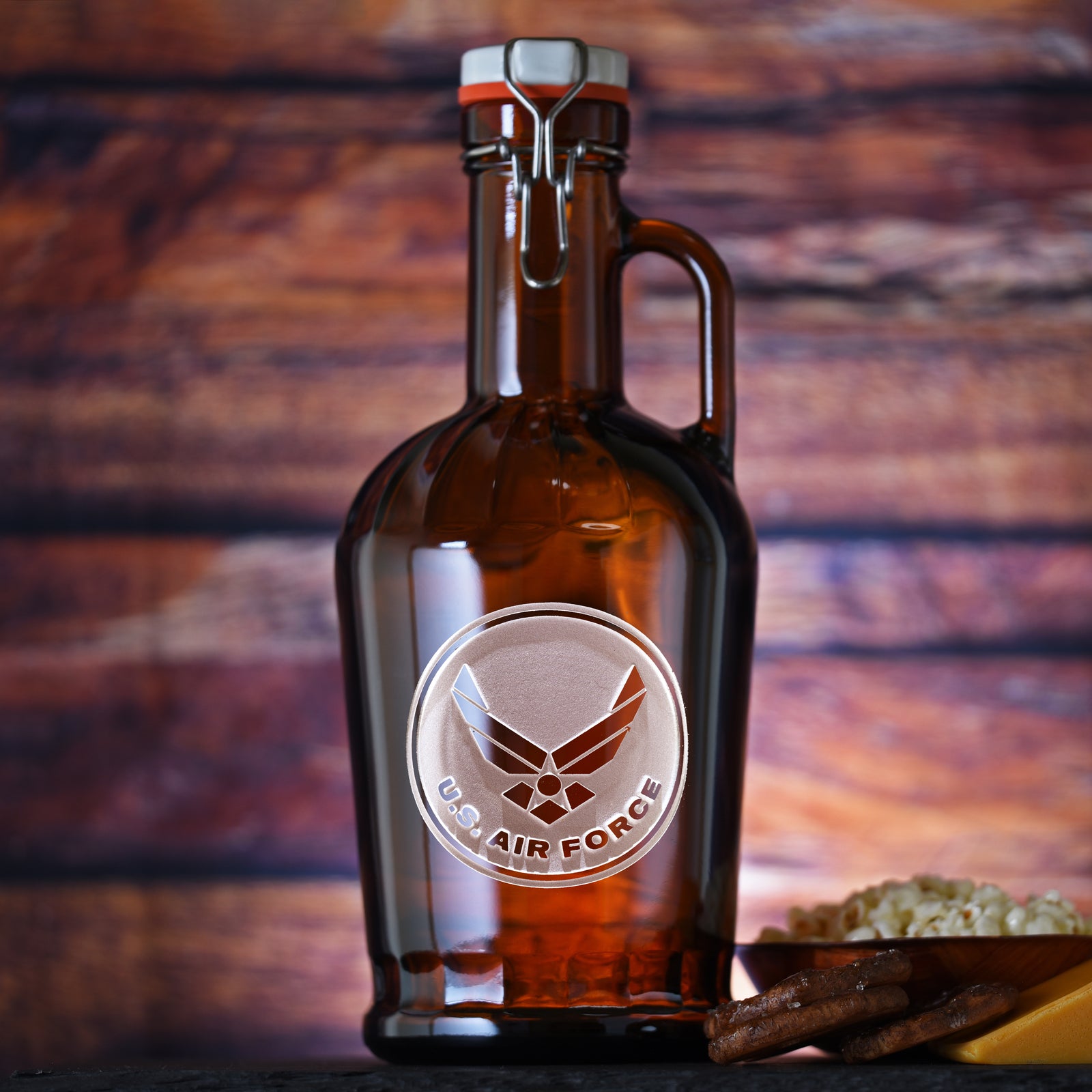 Air Force Grolsch Beer Growler, Engraved