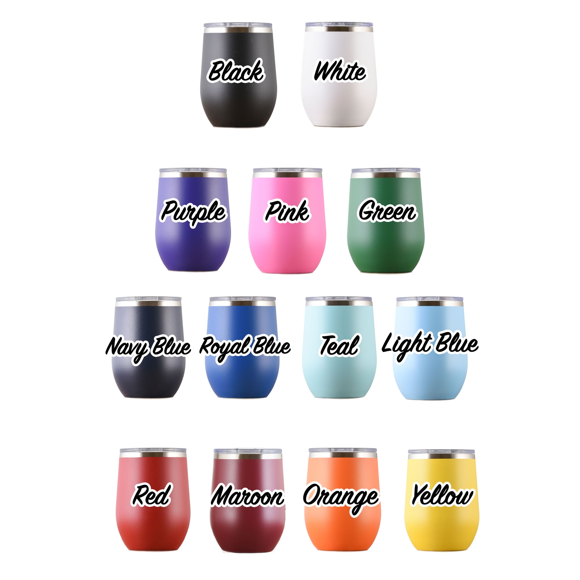 Personalized Stemless Insulated Wedding Wine Tumbler Gift