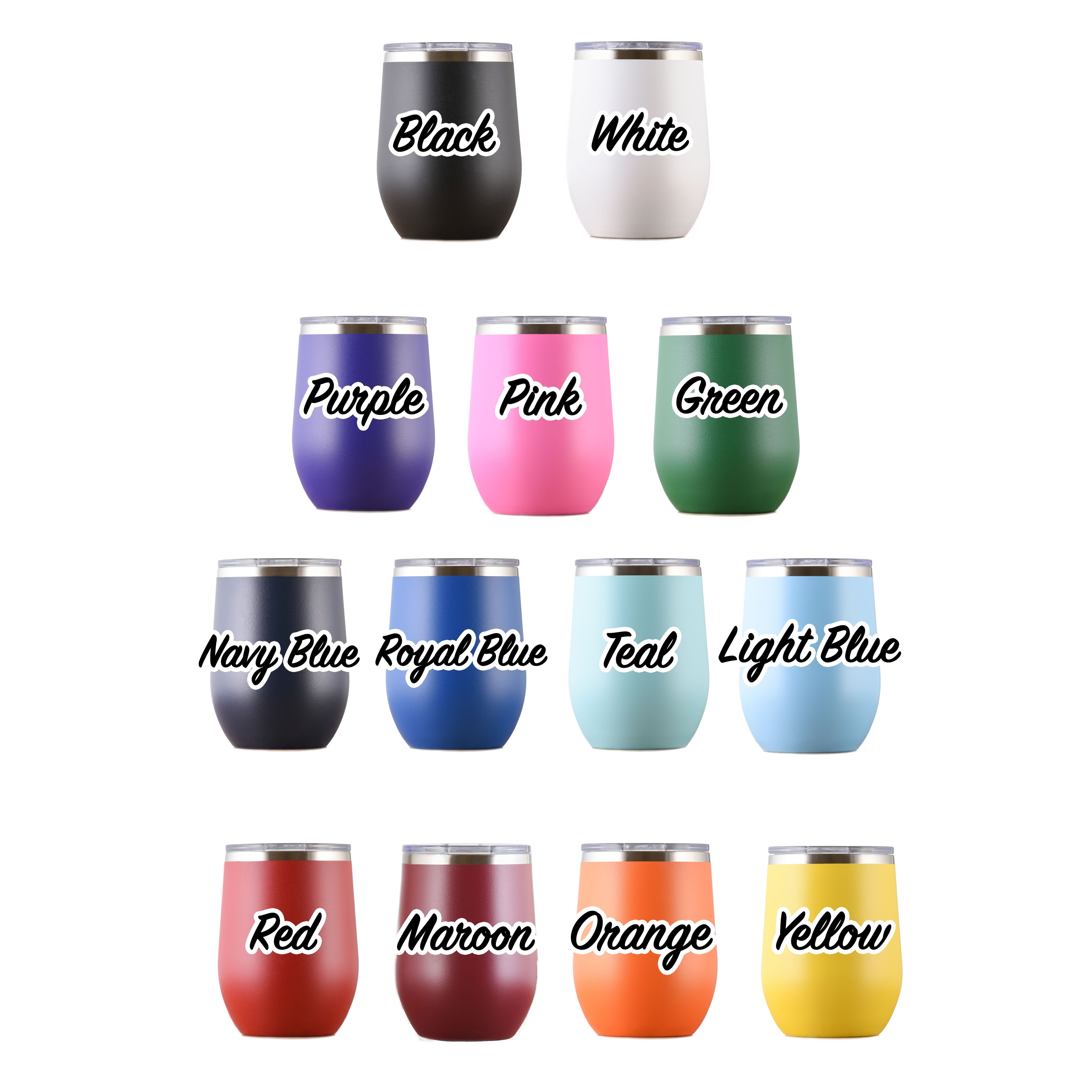 Personalized Stemless Insulated Wedding Wine Tumbler Gift