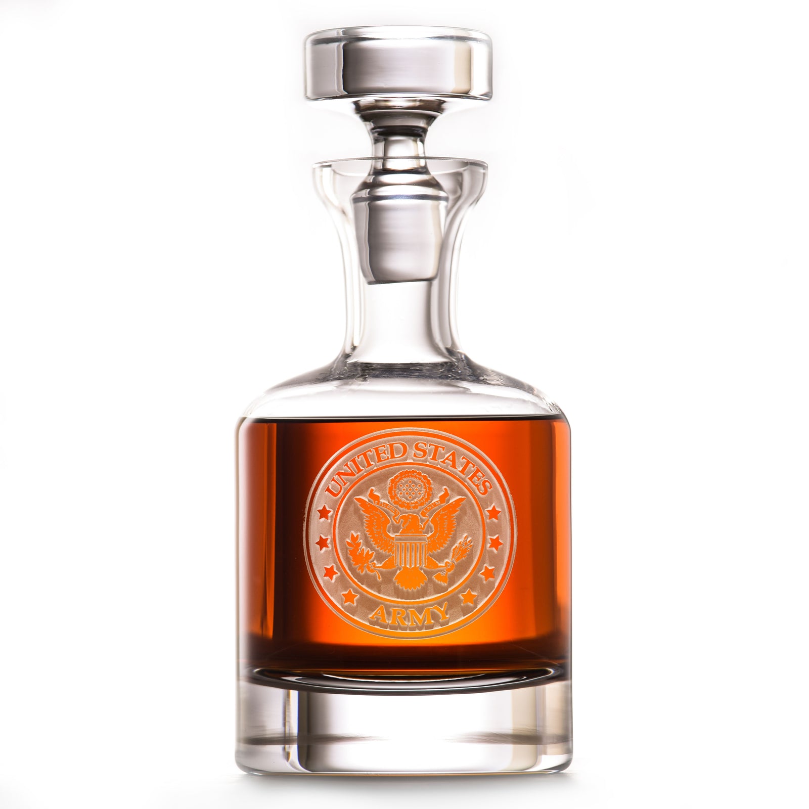 Engraved Army Whiskey Decanter