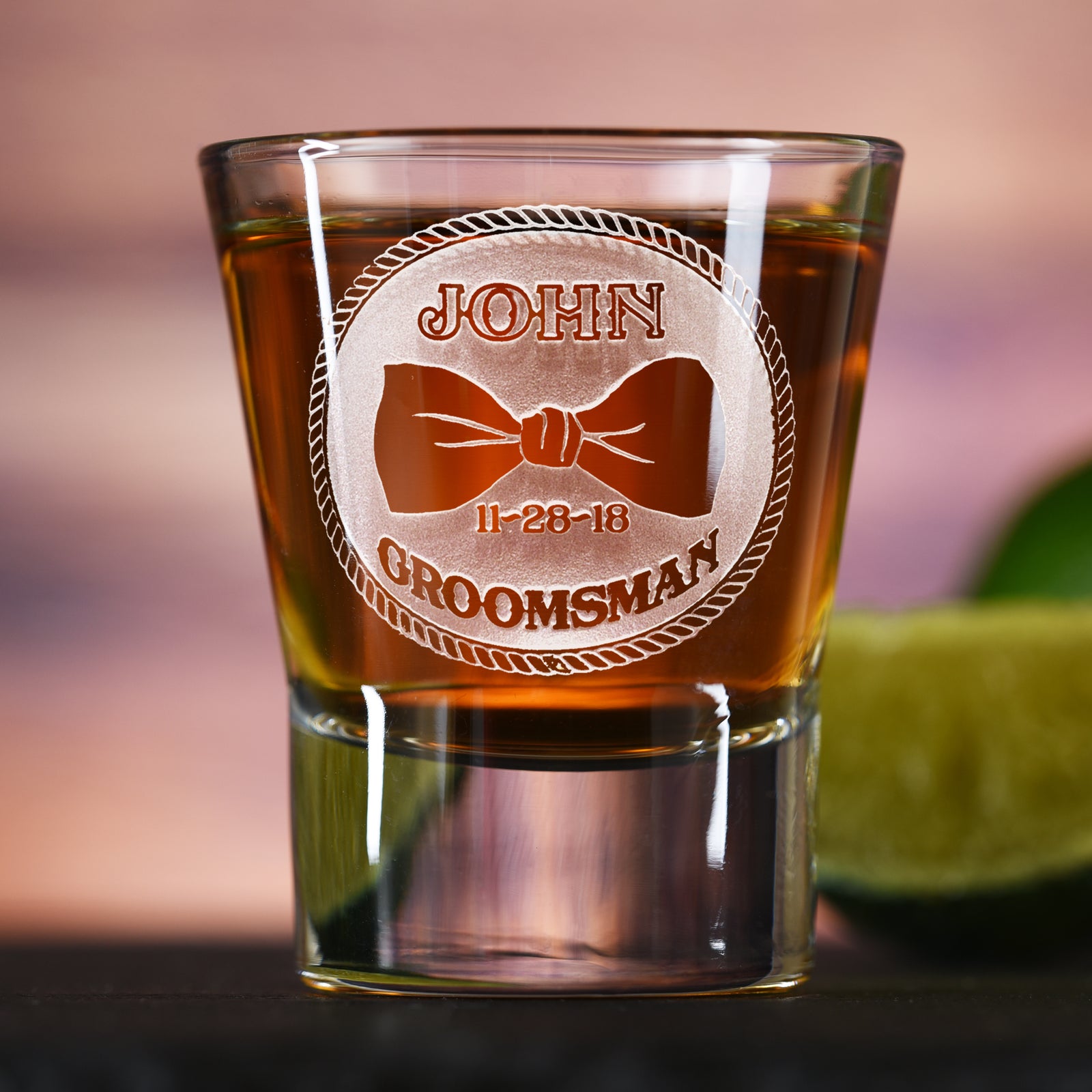 Groomsman Bowtie Shot Glasses