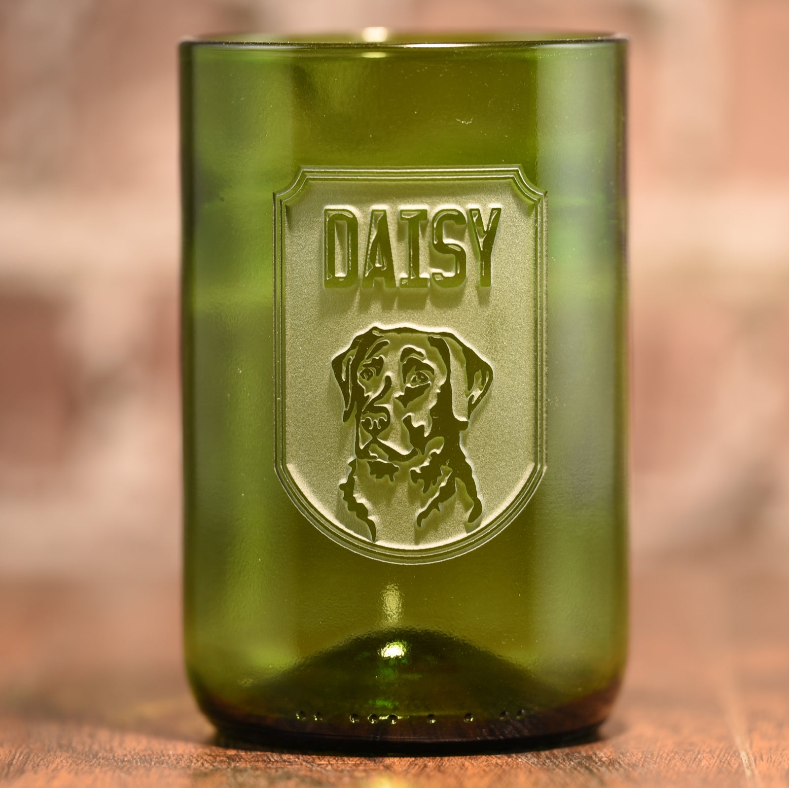 Dog Lover Gift, Personalized Dog Breed, Green Cocktail Glass