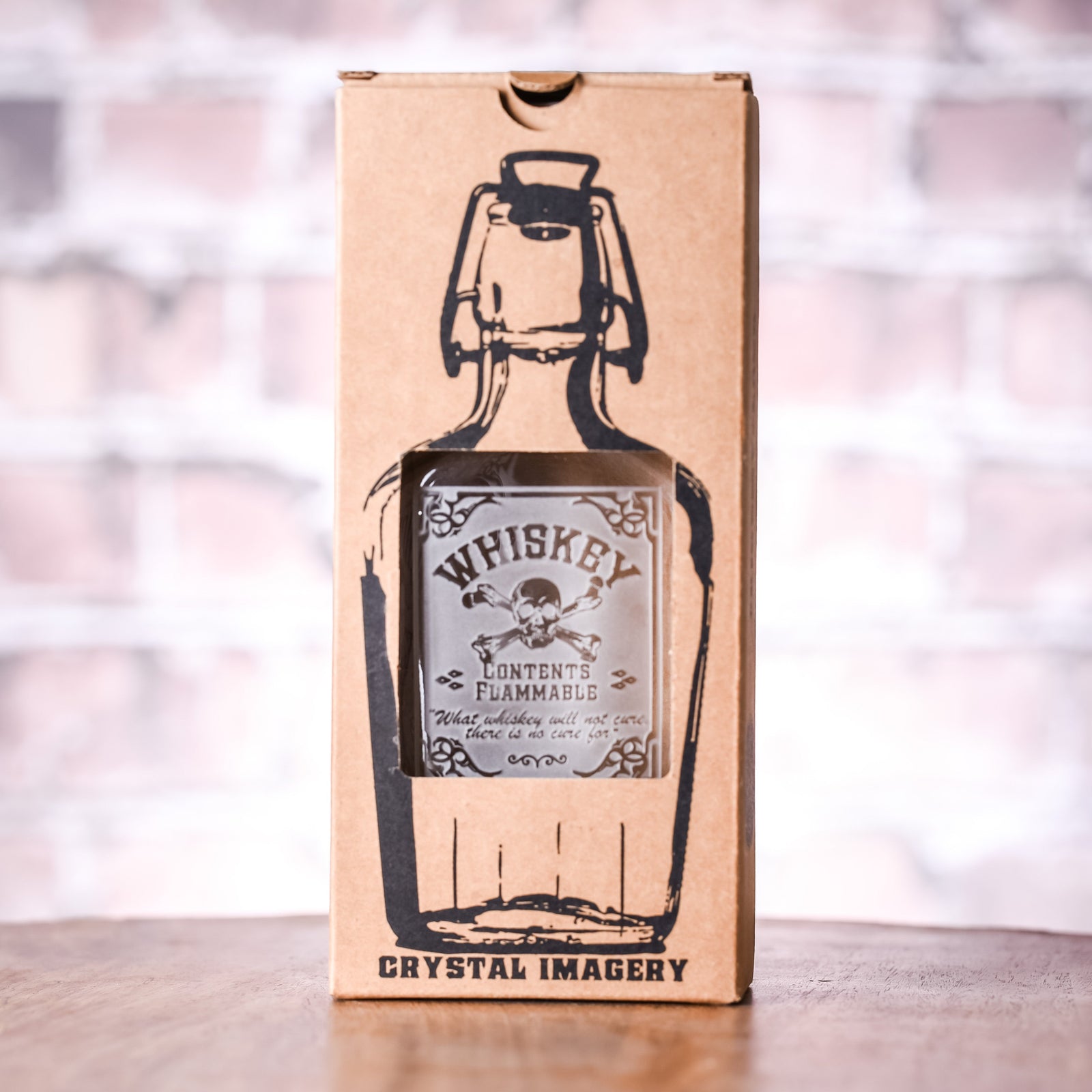 Engraved Whiskey Flask, Air Force Seal Insignia, Engraved