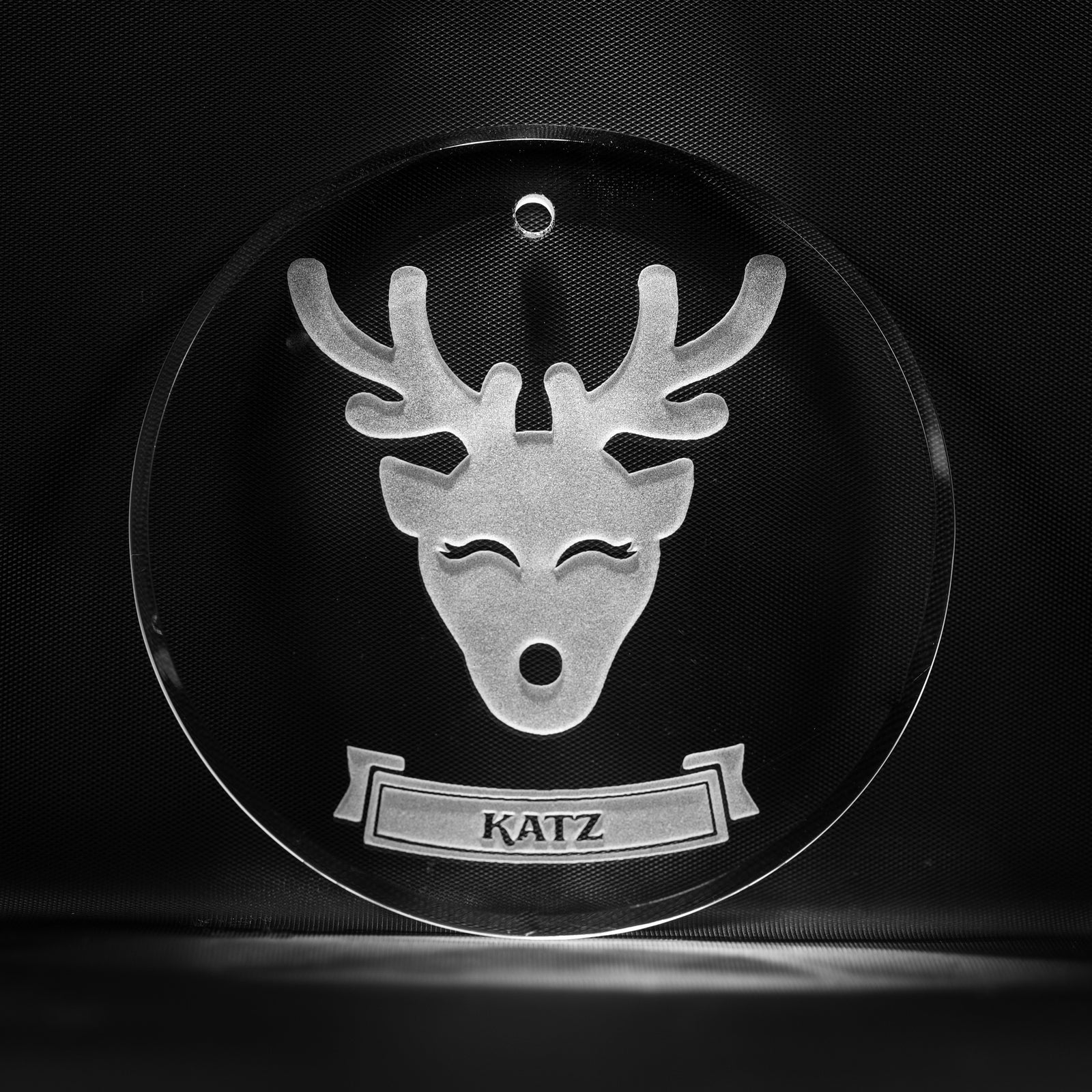 Engraved, Personalized Reindeer Christmas Ornament
