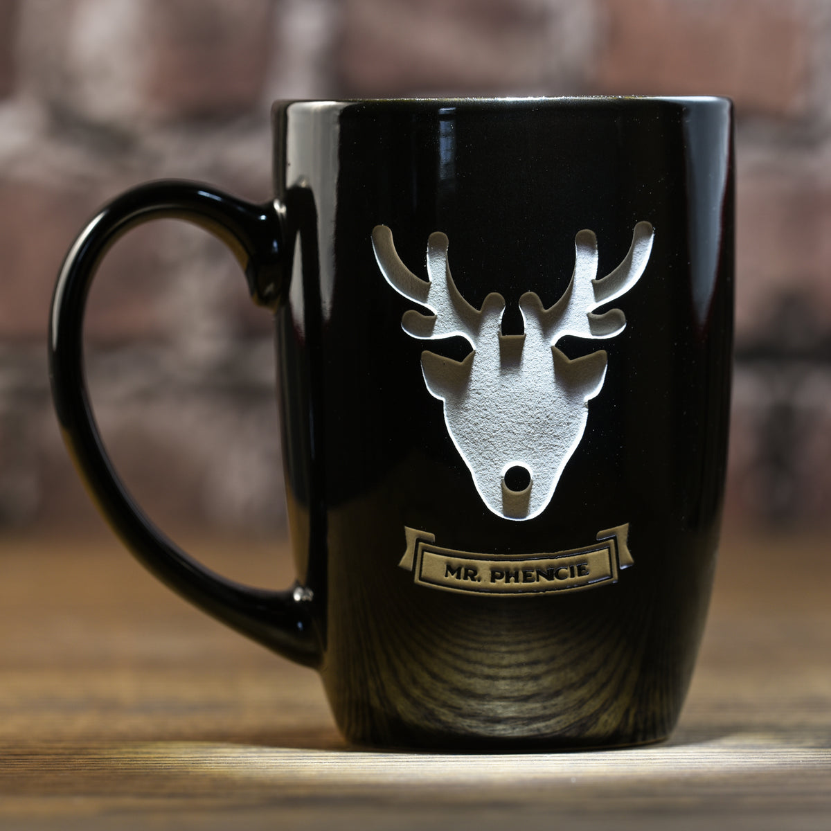 Personalized Reindeer Christmas Coffee Mug
