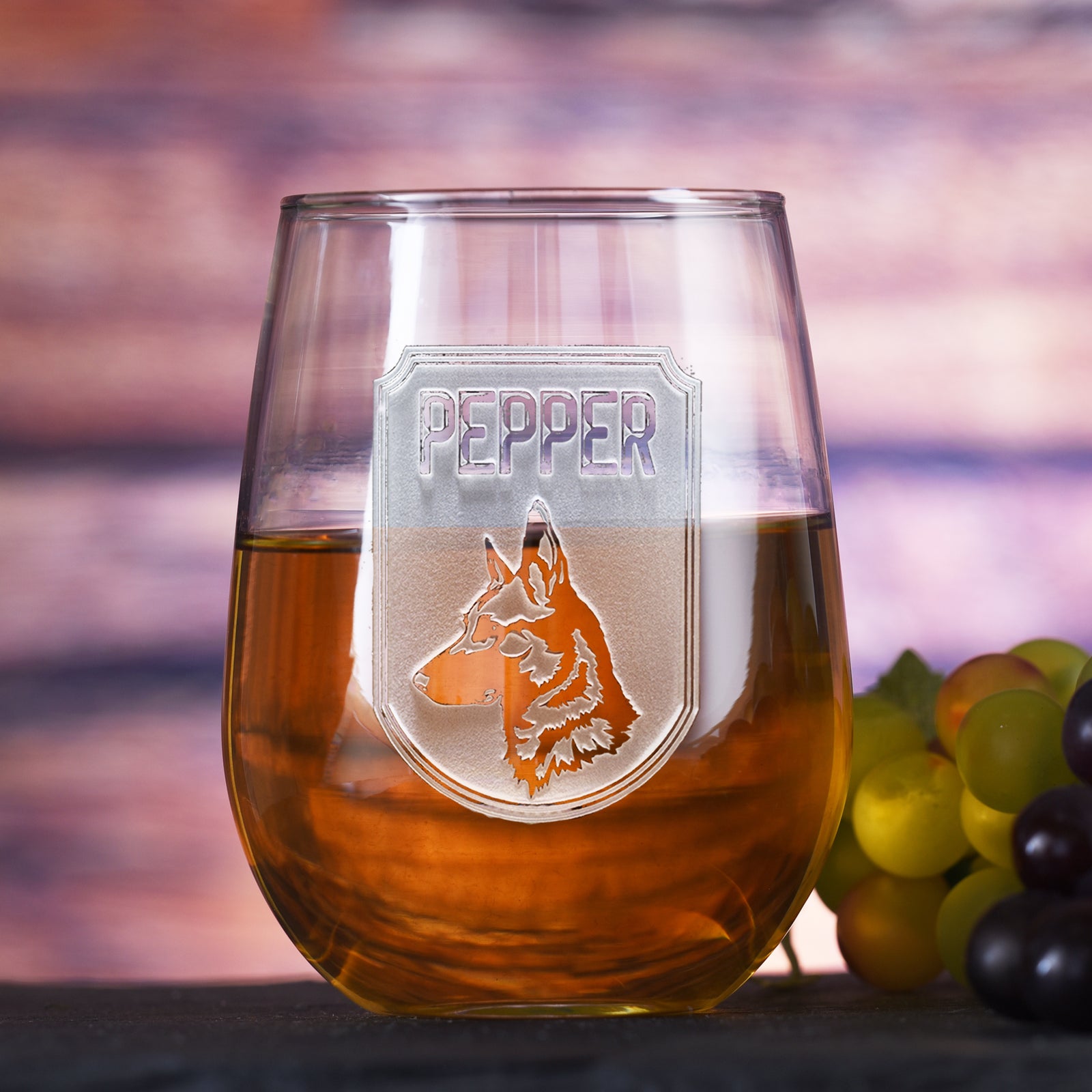 Man's Best Friend, Pet Lover Gift, Personalized Dog Breed Stemless Wine Glass