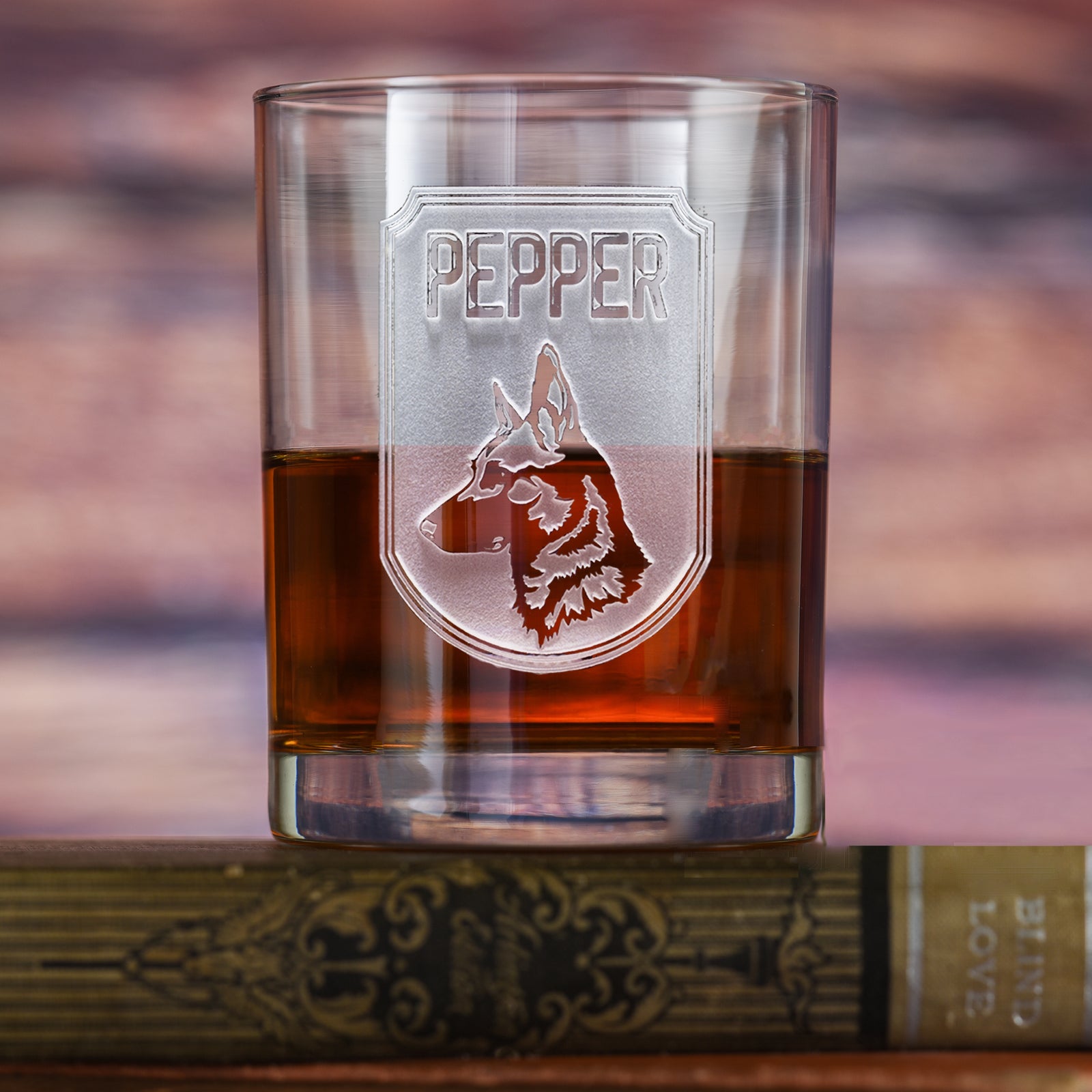 Man's Best Friend, Dog Breed Whiskey Glass Personalized