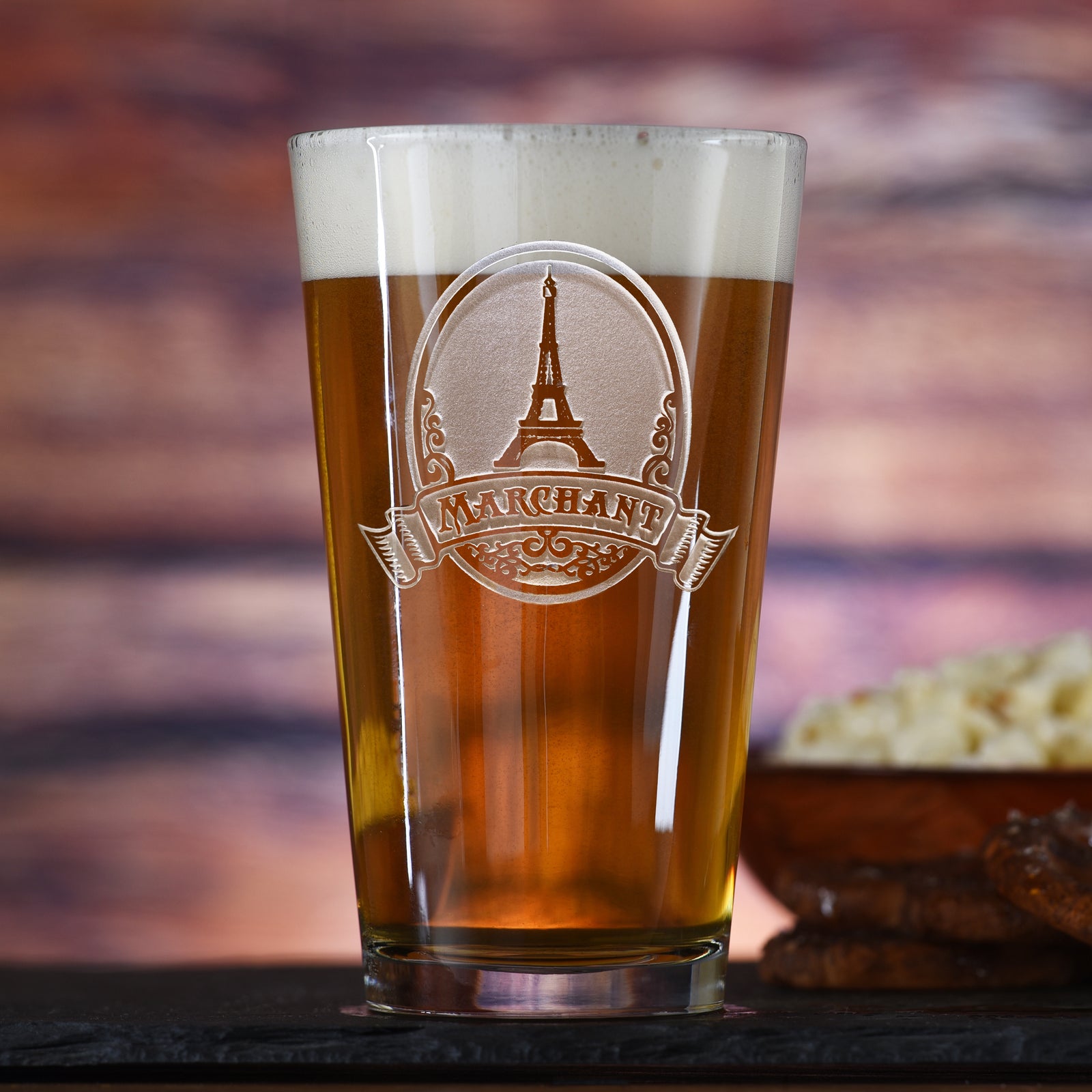 Eiffel Tower Pub Glass