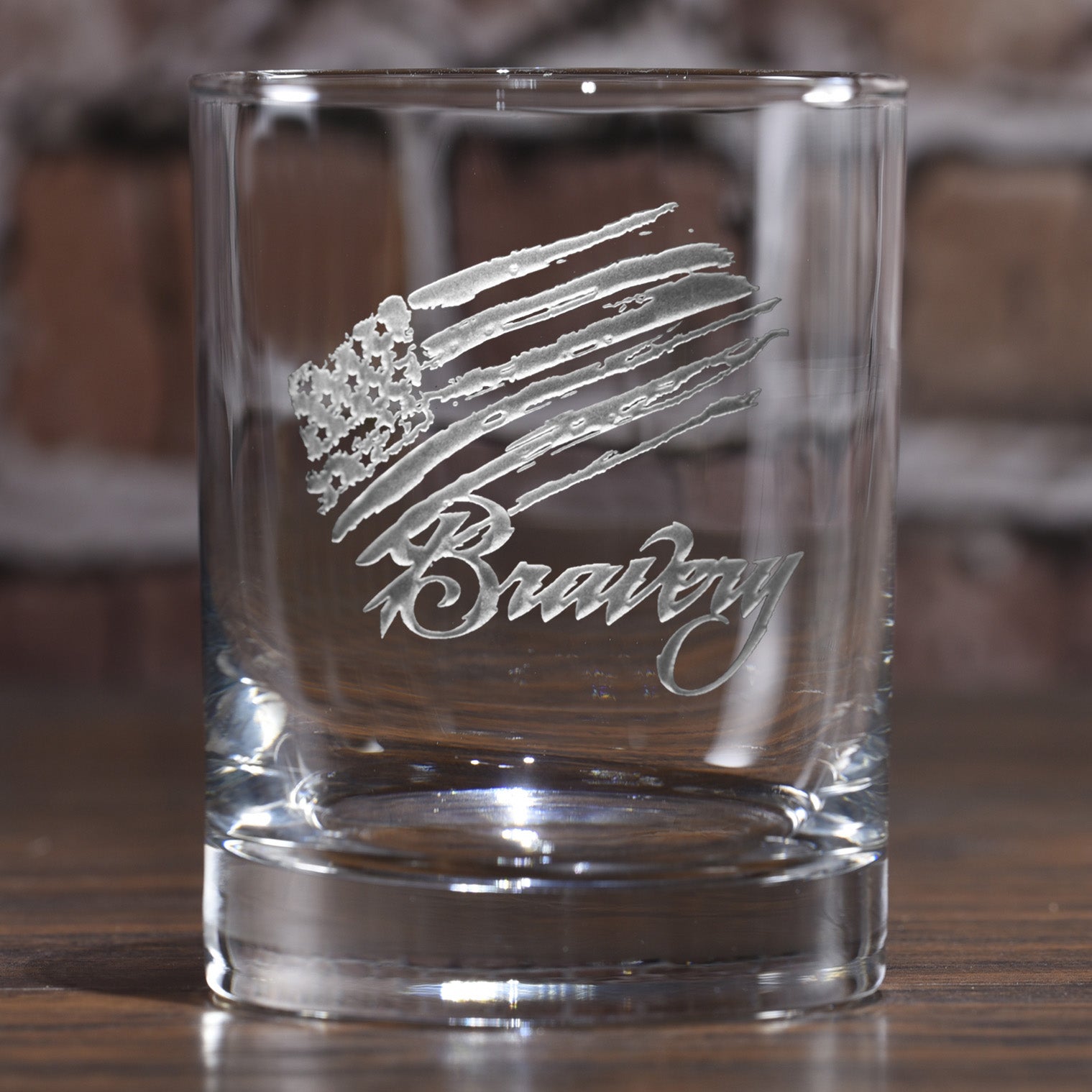 Bravery Flag Stars & Stripes, Whiskey Glass