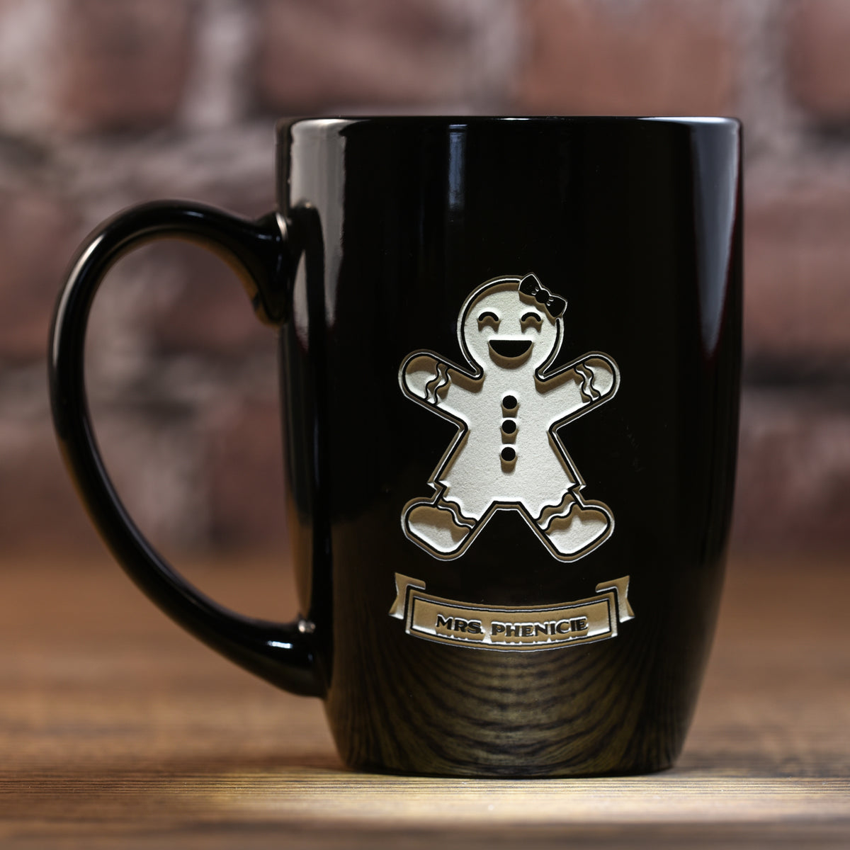 Personalized Gingerbread Man or Woman Christmas Coffee Mug