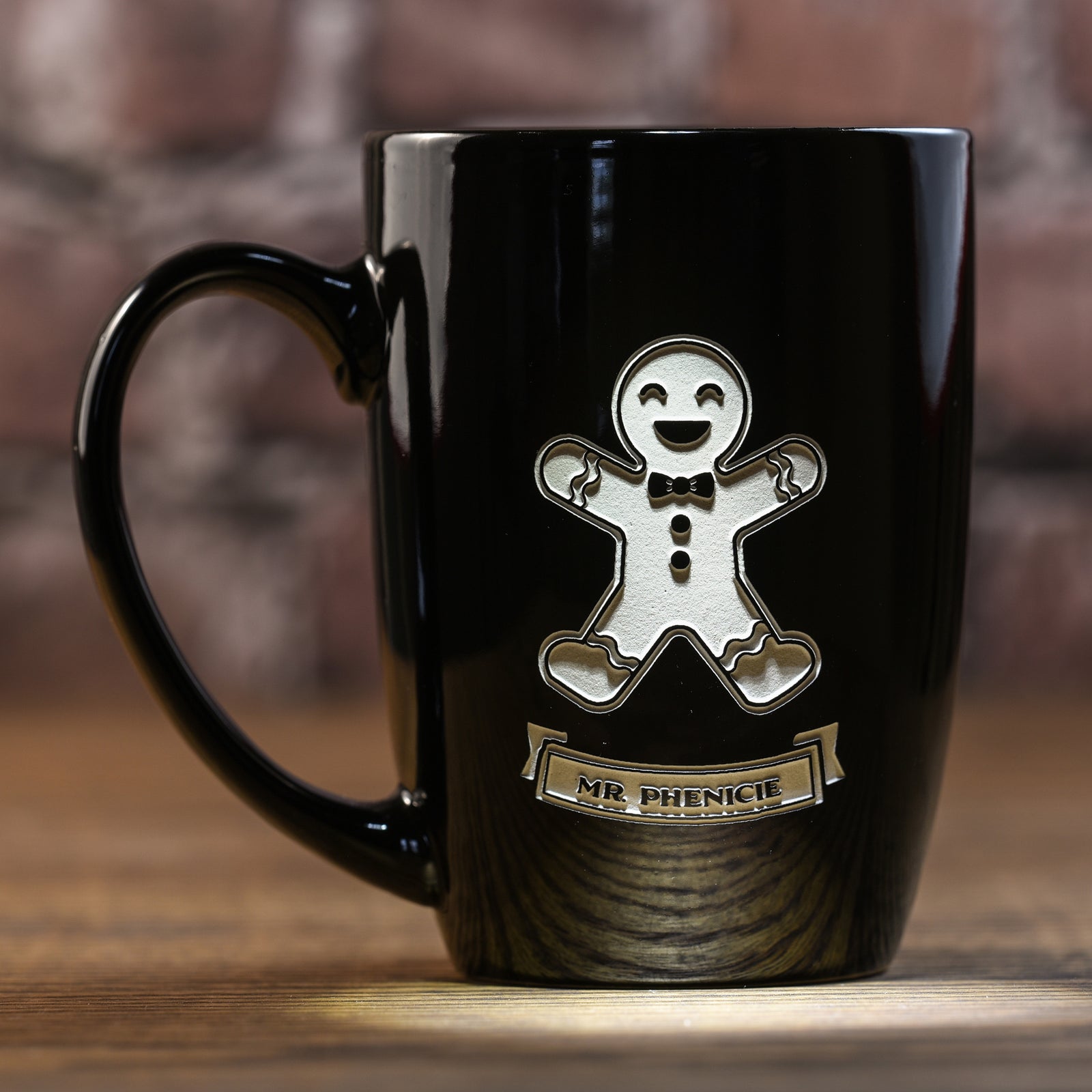 Personalized Gingerbread Man or Woman Christmas Coffee Mug