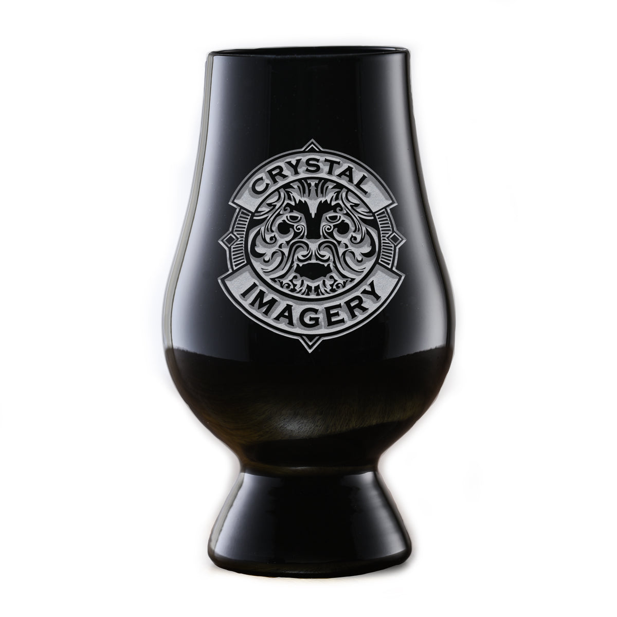 Custom Logo Engraved Black Glencairn Glass