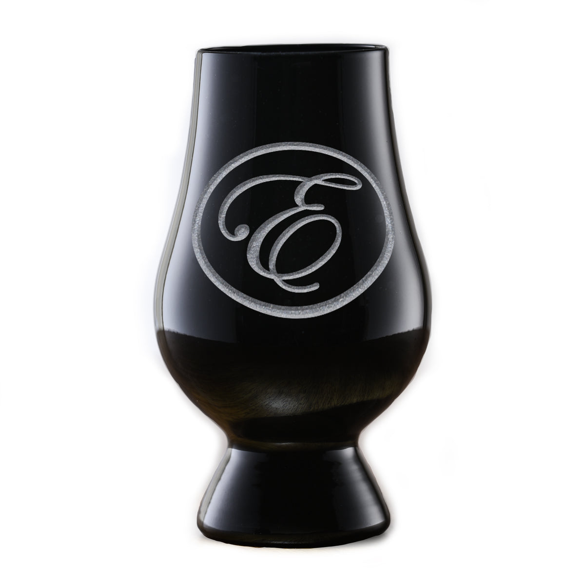 Black Glencairn Whisky Glass With Monogram