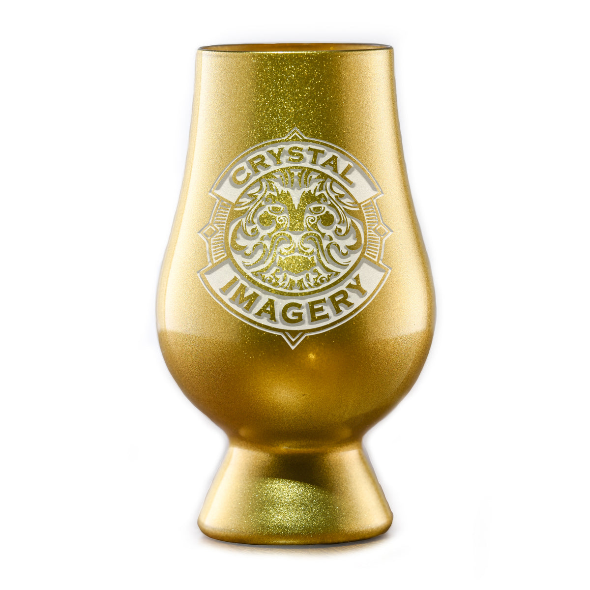 Custom Logo Engraved Gold Glencairn Glass