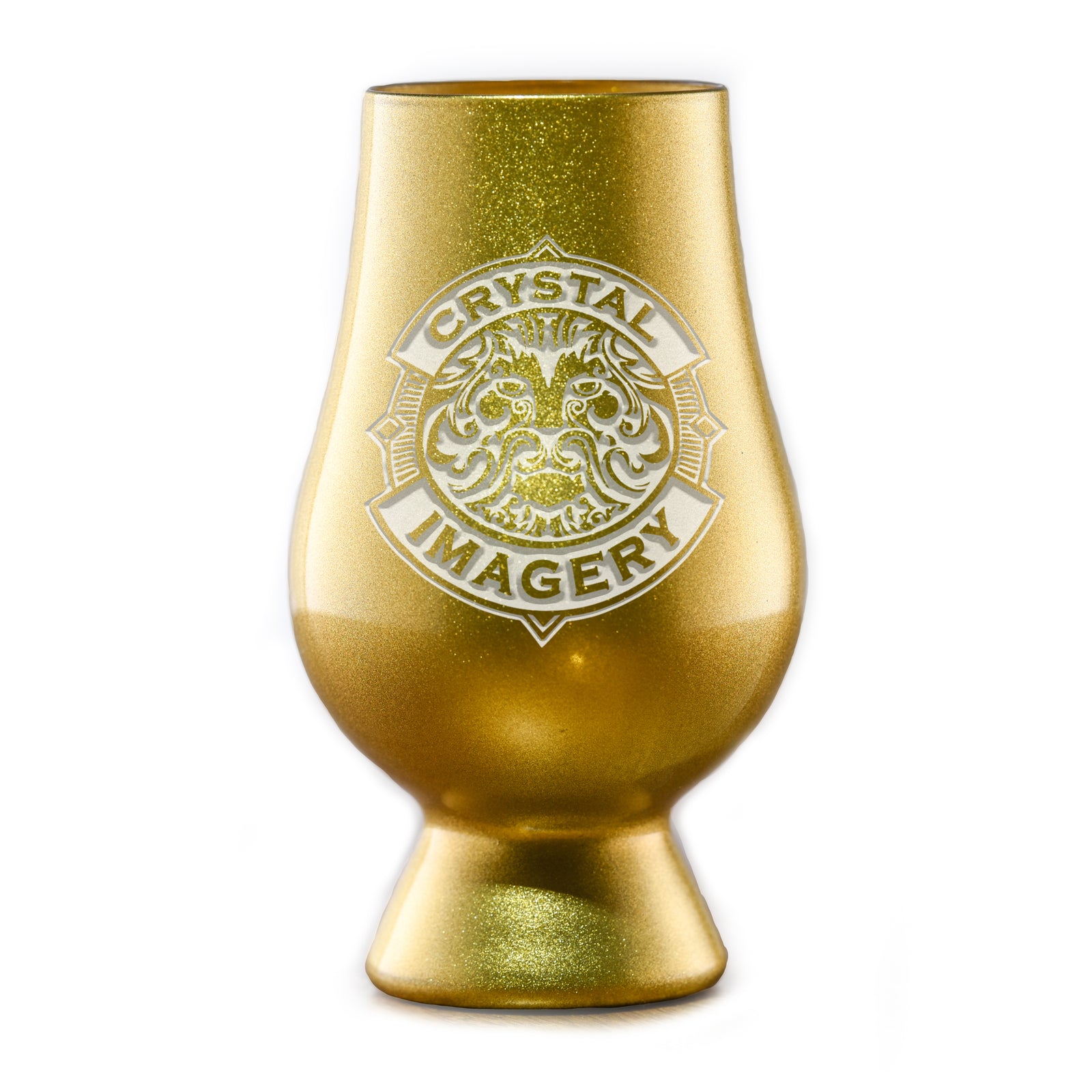 Custom Logo Engraved Gold Glencairn Glass