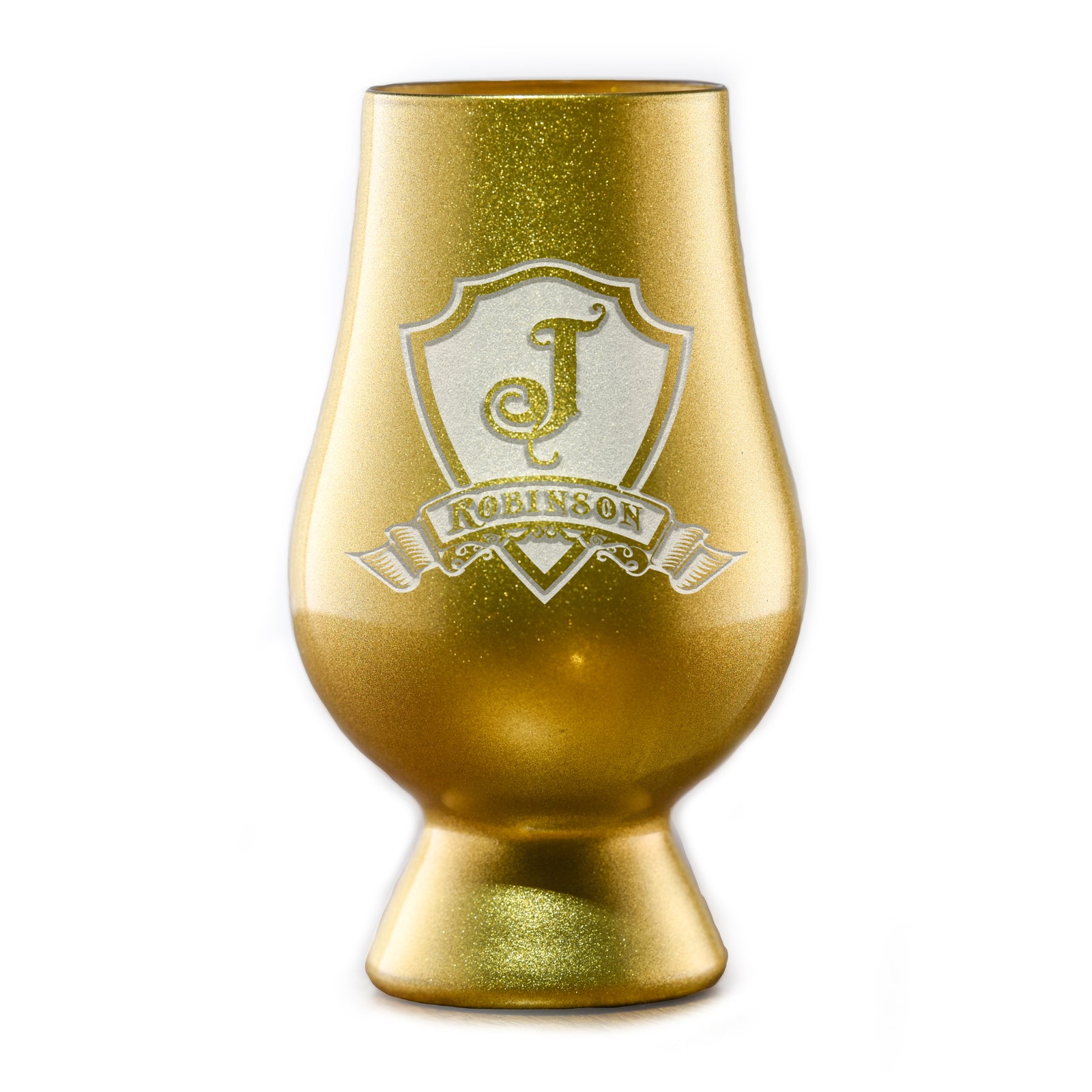 Gold Glencairn Whisky Glass, Engraved