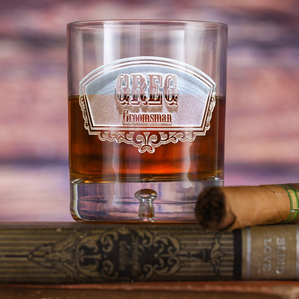 Groomsmen Gifts, Whiskey Rocks Glasses - Crystal