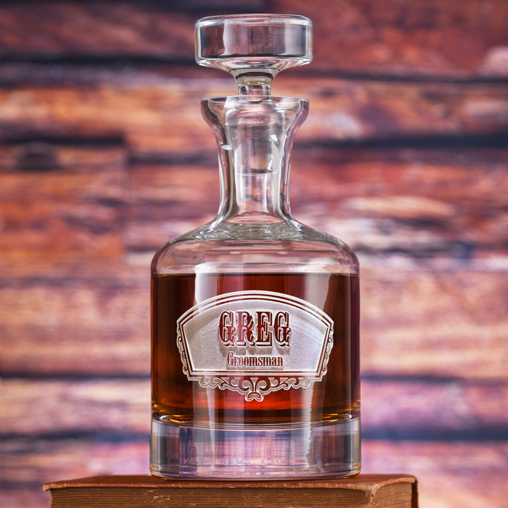 Groomsmen Custom, Whiskey Scotch Decanter