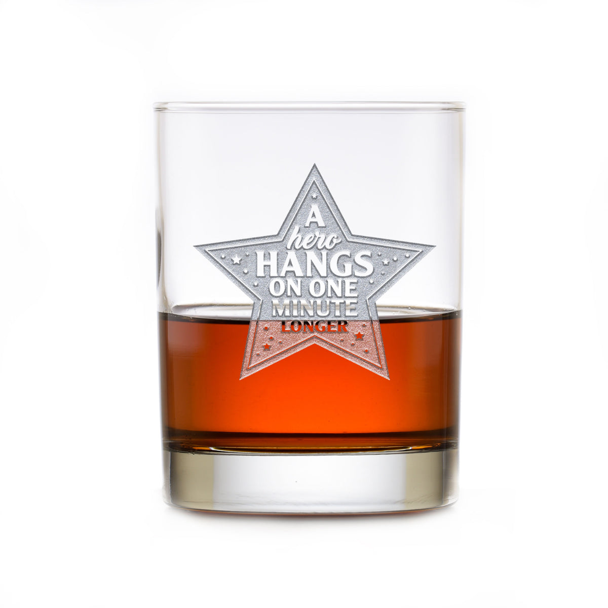 Hero, Thank You Gift for Doctors, Nurses, Whiskey Rocks Glass