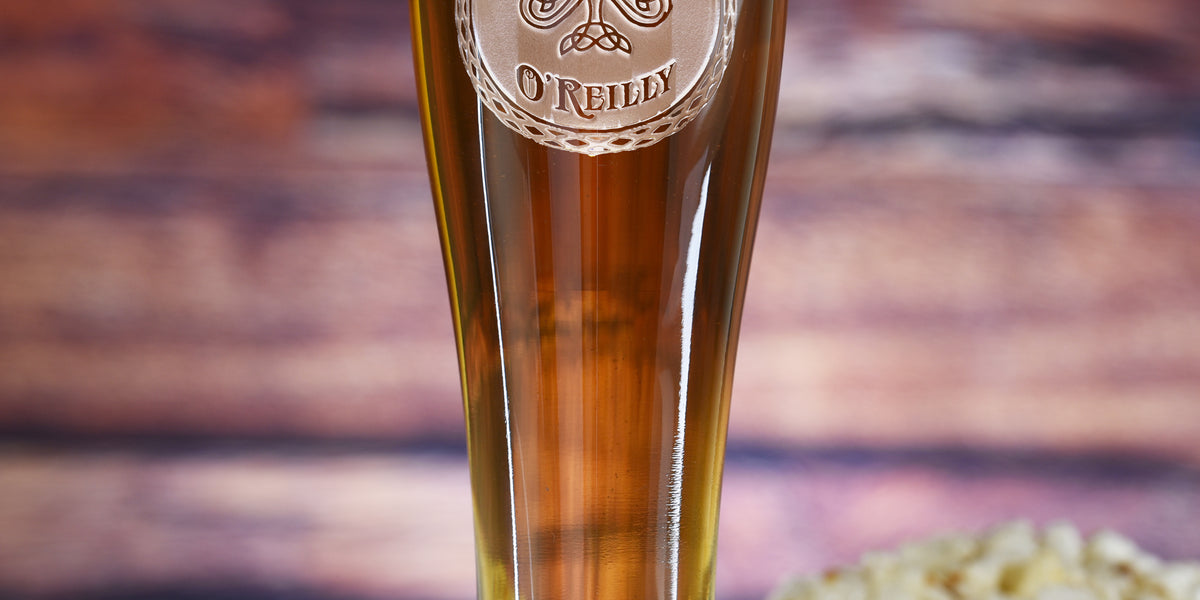 24pcs - popular Personalized Pilsner Glass 16oz - Celtic Claddagh Ring Motif - PILS16OZ-EDPP219I