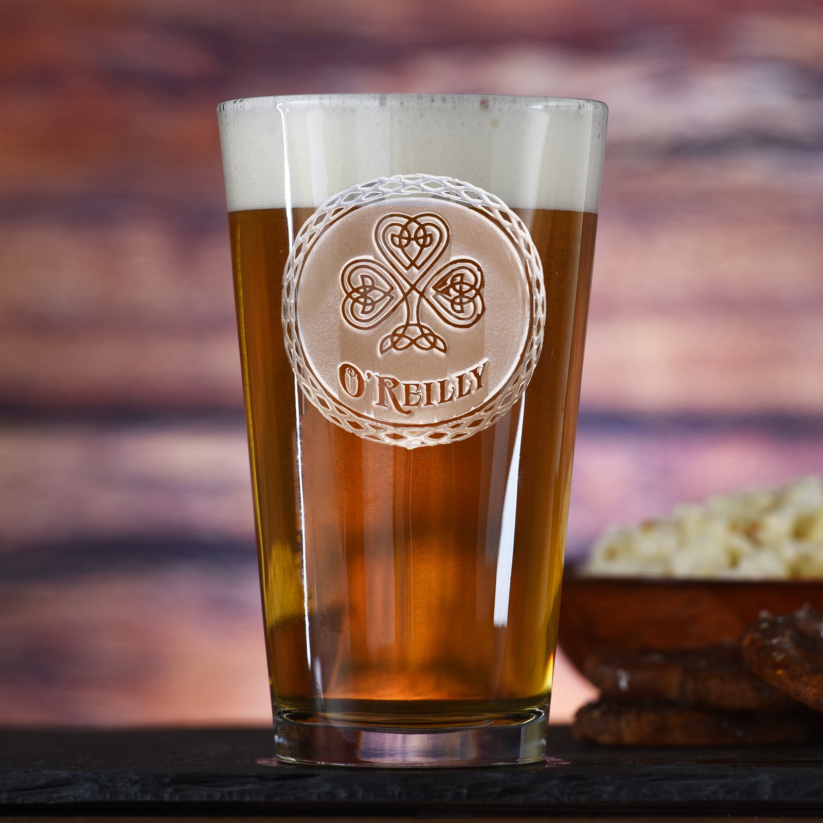 Irish Pub Glass, Celtic Pint Glass