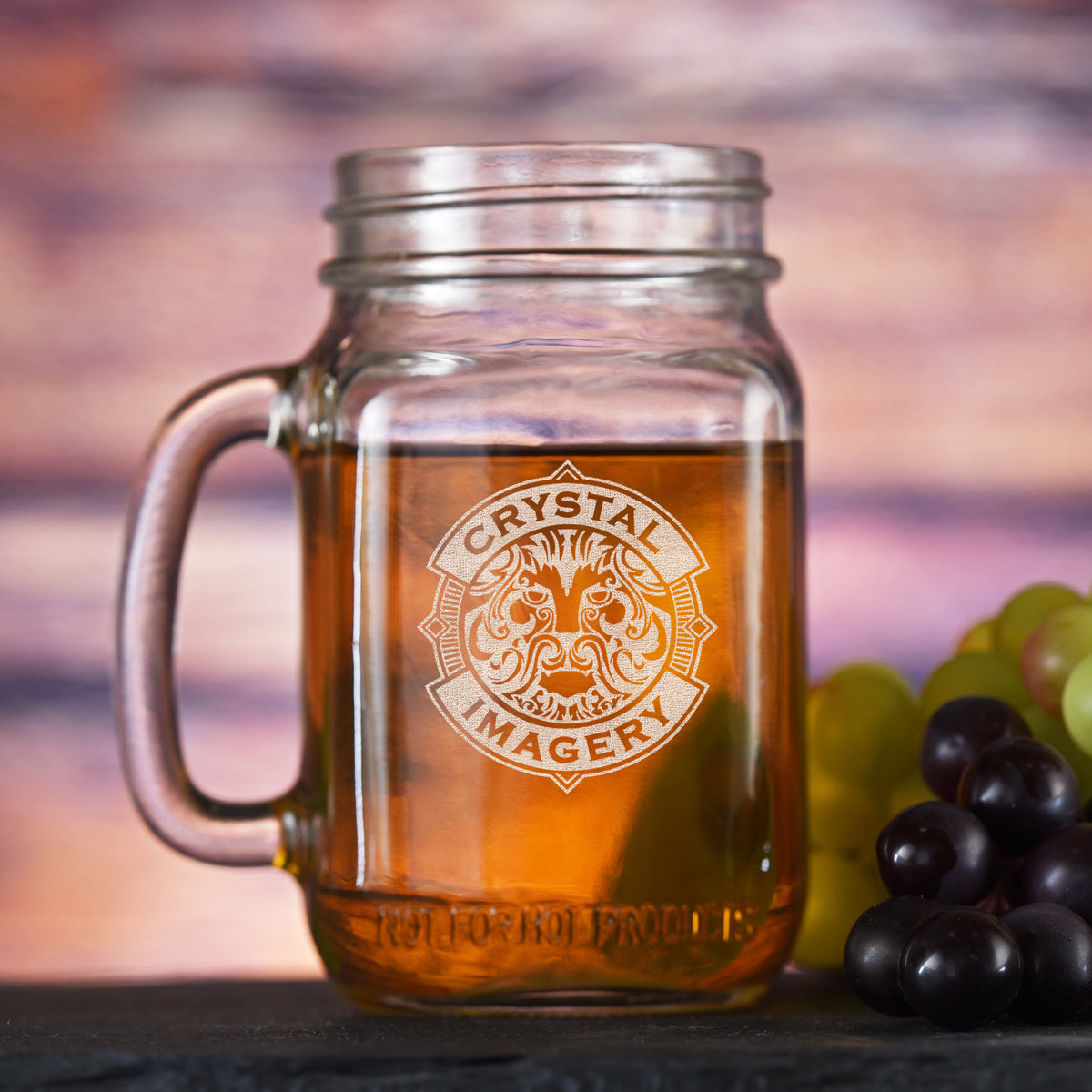 Laser Etched Logo Mason Jars