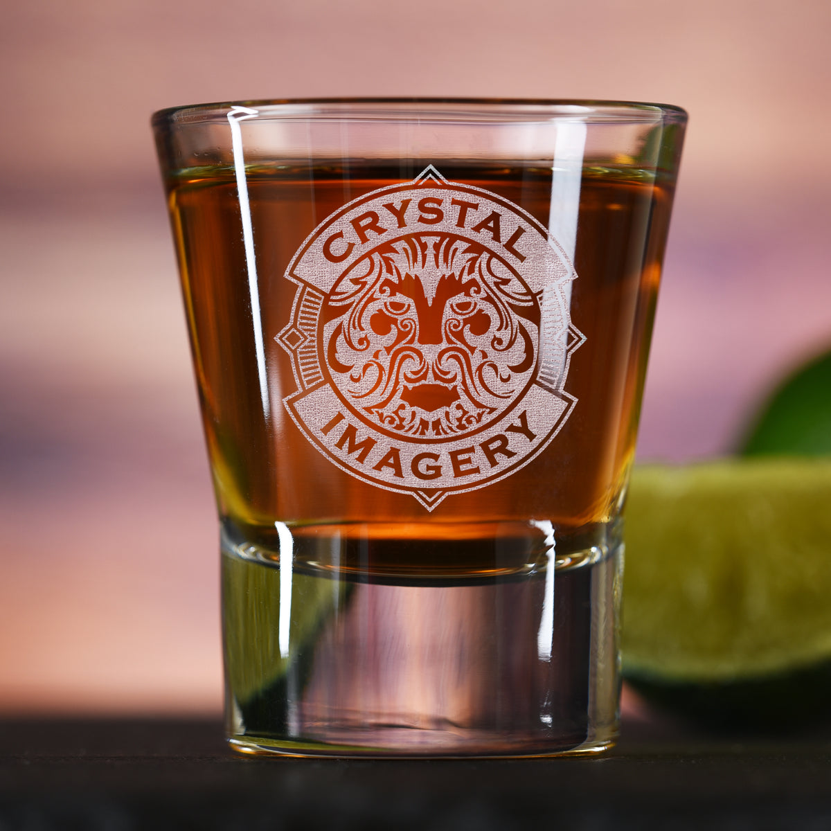 Laser Etched Logo Shot Glasses