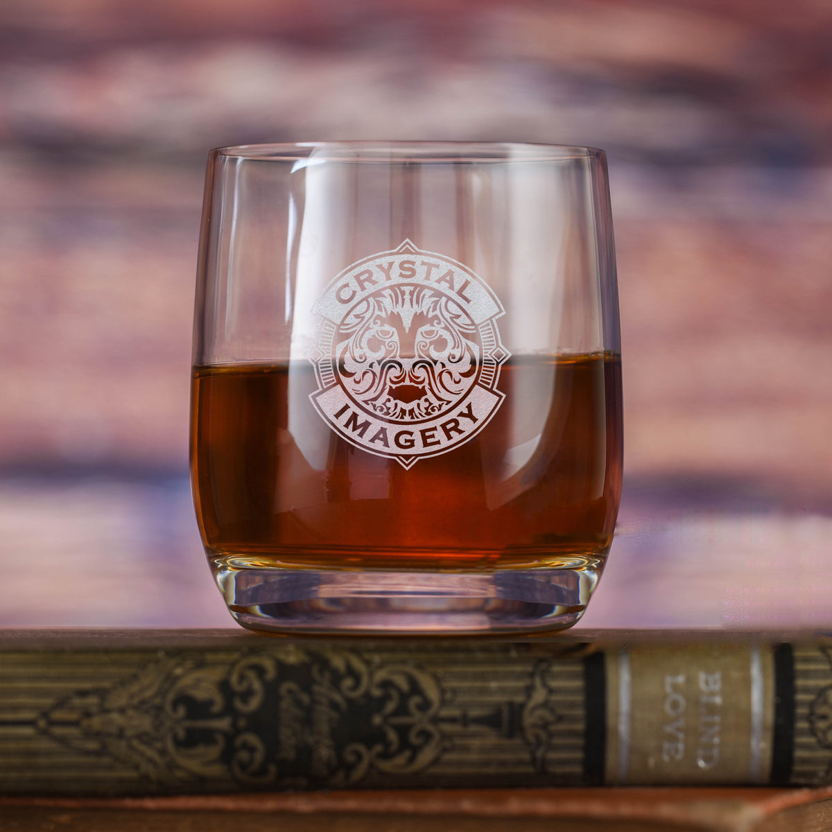 Laser Etched My Logo Stolzle Weinland Crystal Whiskey, Rocks Glass