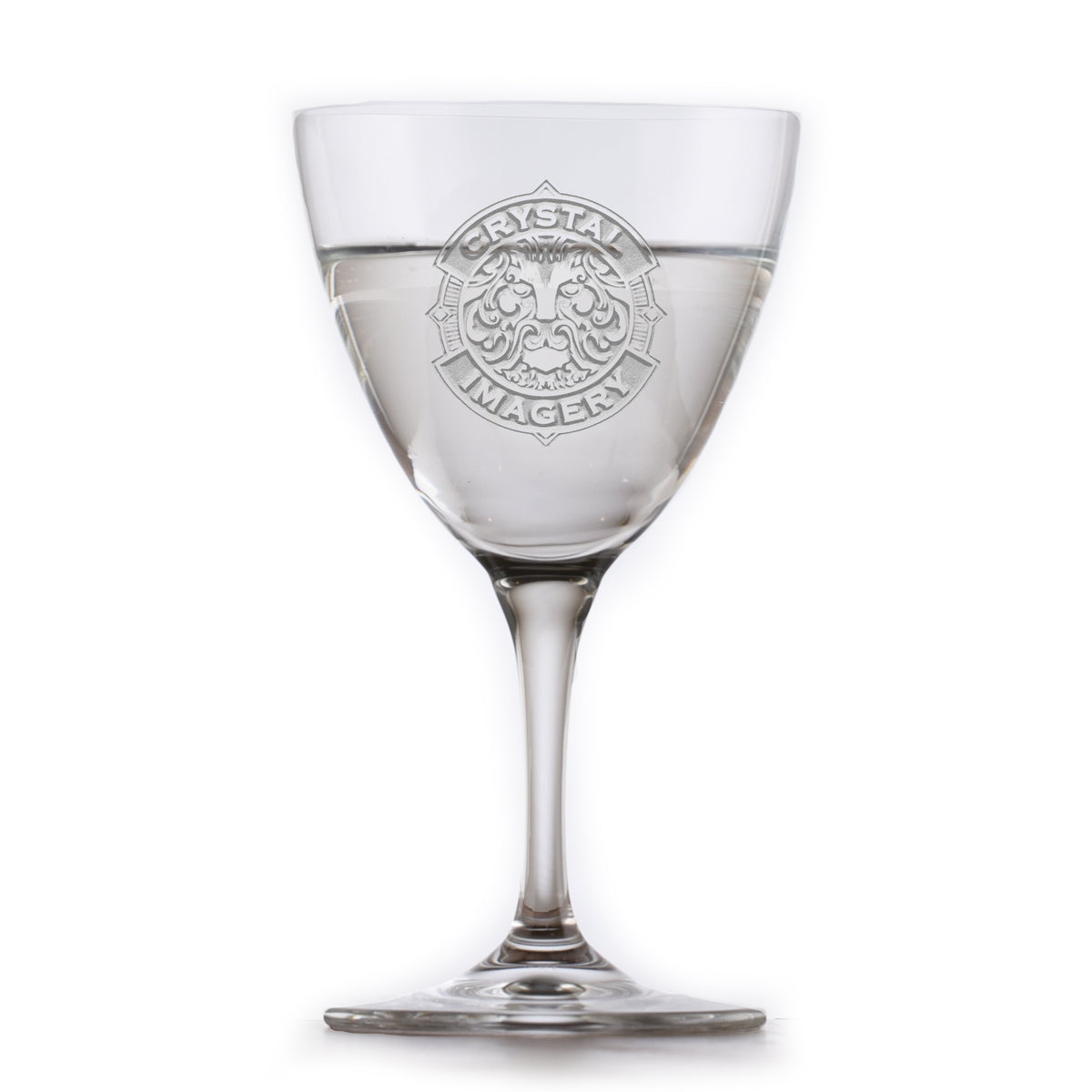 Nick & Nora Crystal Martini Glass, Etched With Your Logo
