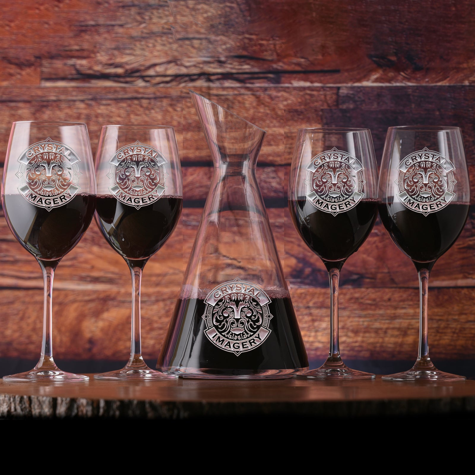 Your Logo, Crystal Wine Decanter & Glasses Gift Set