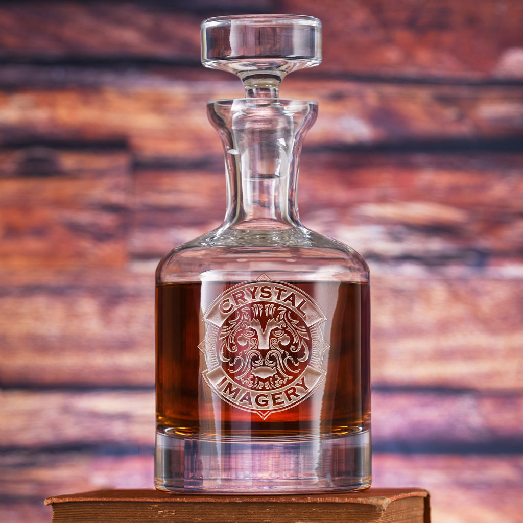 Corporate Logo, Scotch Decanter, Engraved