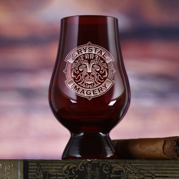 My Own Logo Engraved Red Glencairn Glass Wholesale