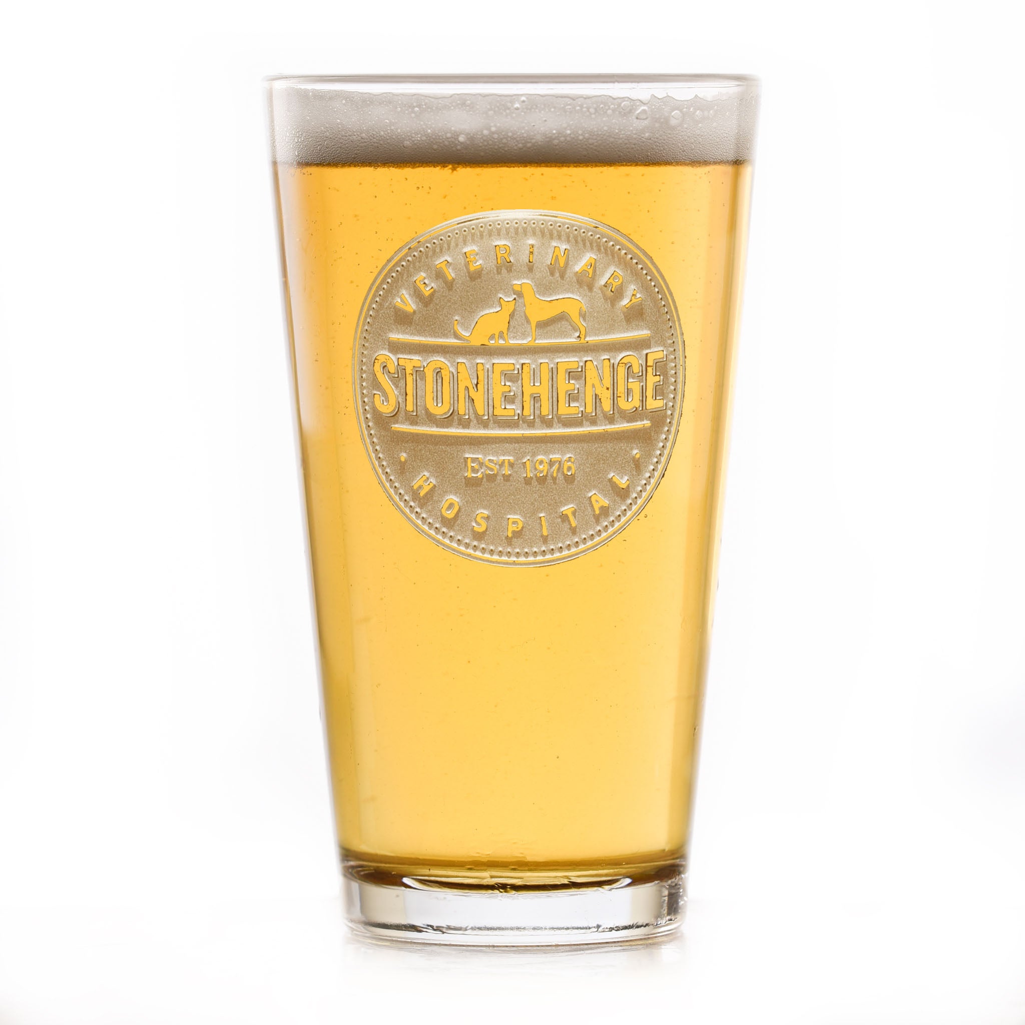 Custom Etched/Engraved Logo Pint Beer Glasses– Crystal Imagery