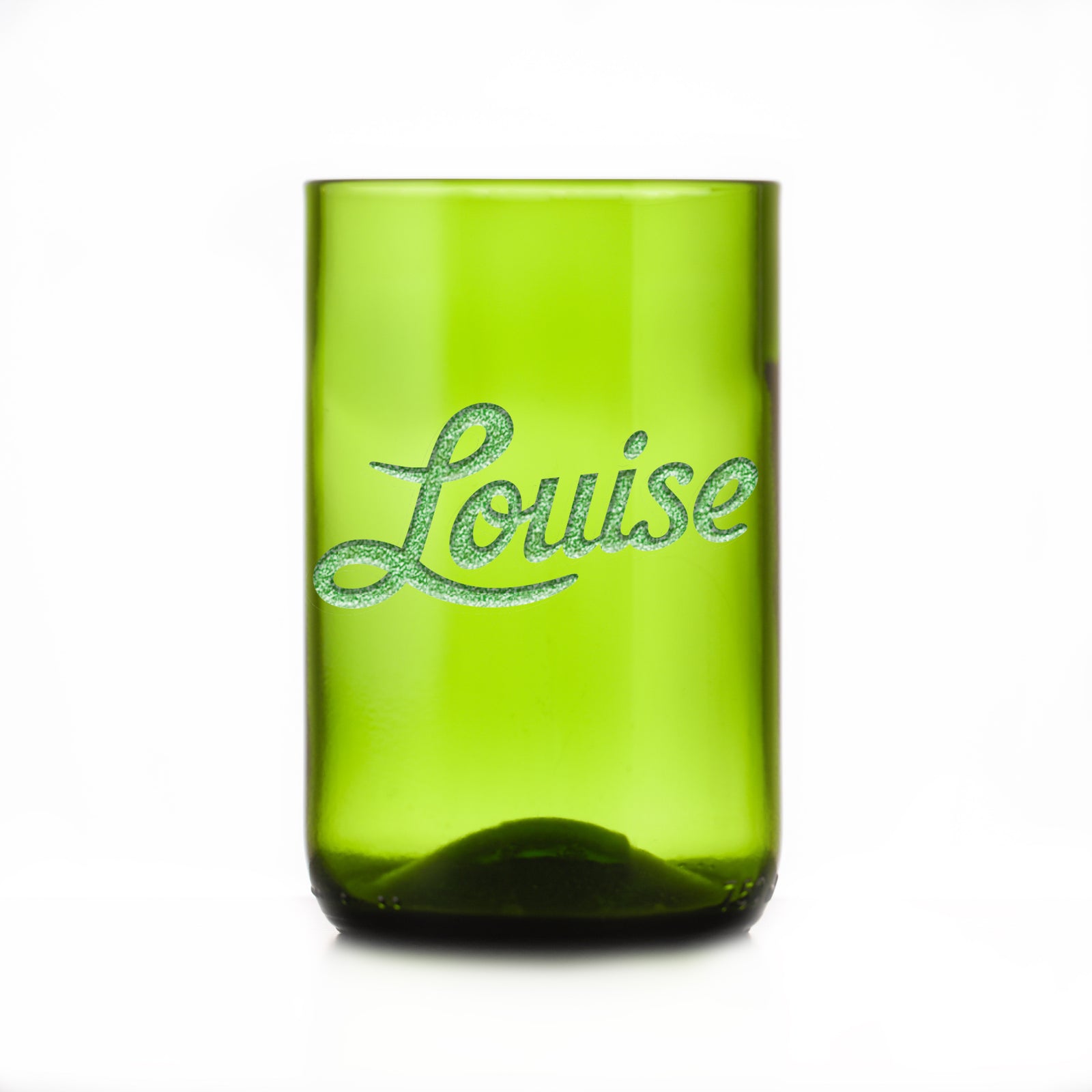 Thelma & Louise Glass Set, Recycled Wine Bottle Rocks Glass