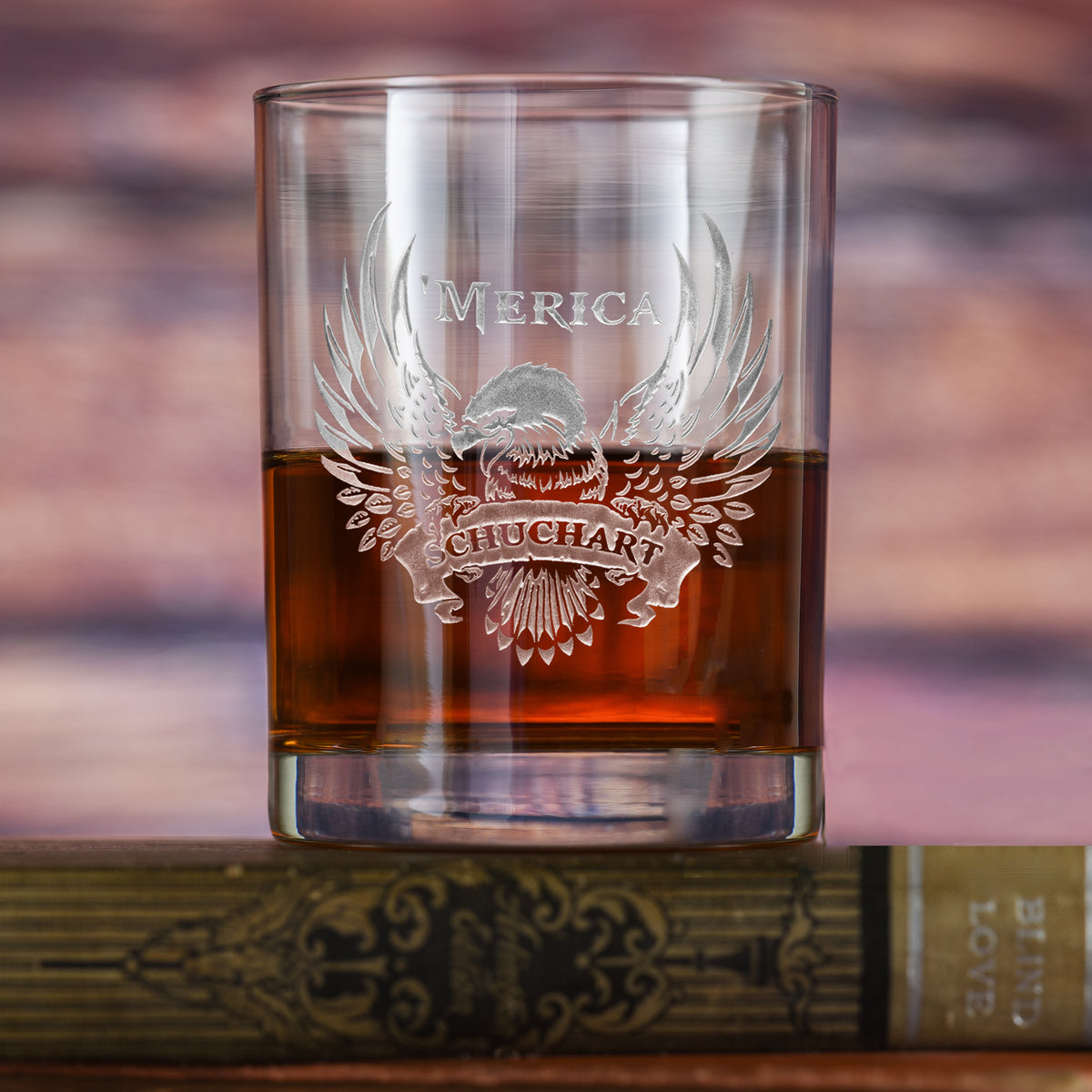 Patriotic USA 'Merica, Whiskey Glass
