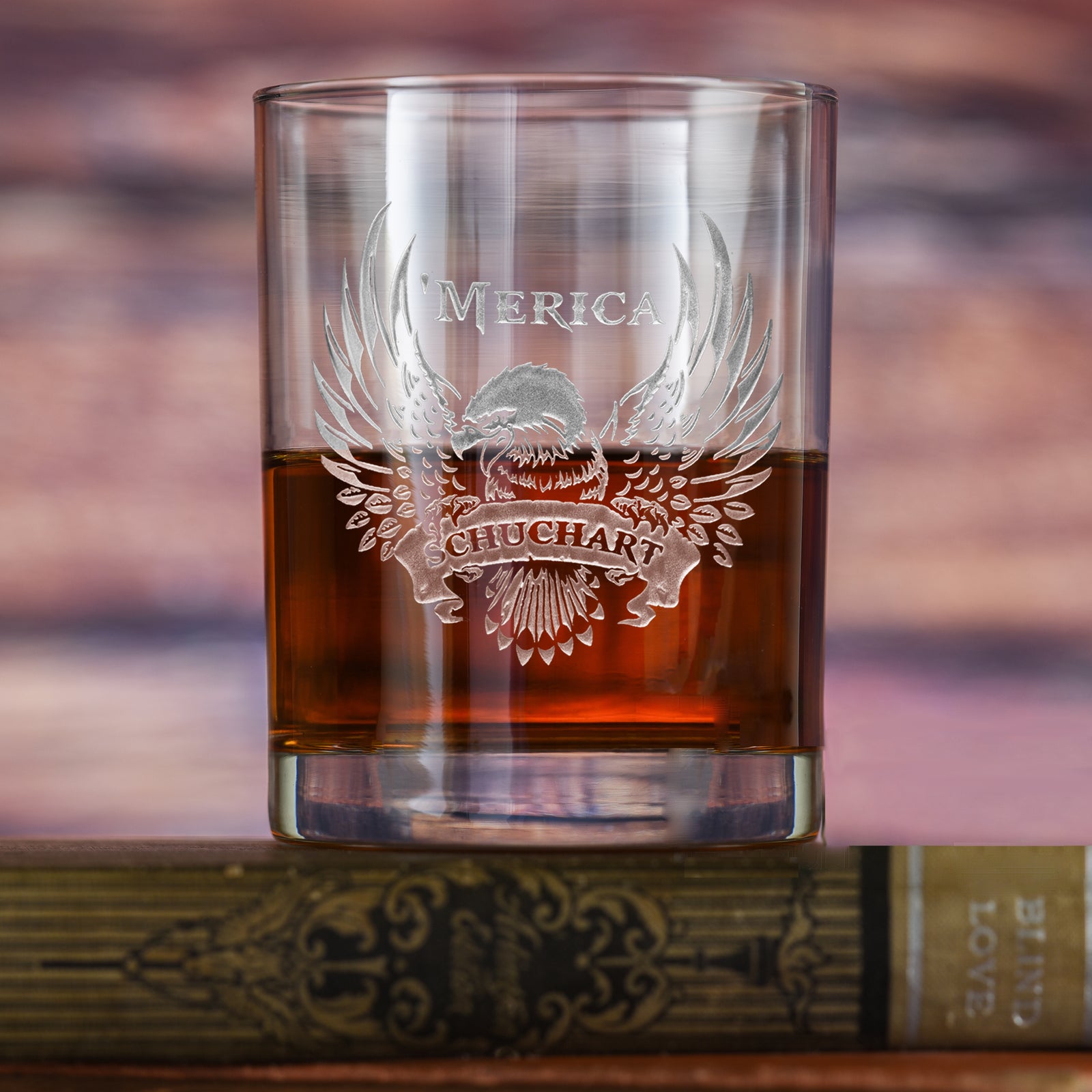 Patriotic USA 'Merica, Whiskey Glass