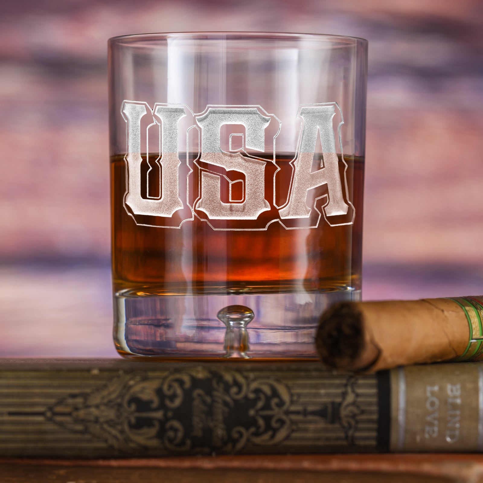 USA Pride, Crystal DOF, Rocks Glass