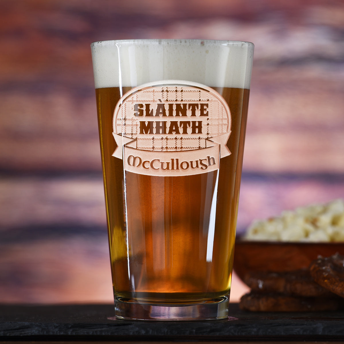 Scottish Toast "Slainte Mhath" Pint Pub, Beer Glass Gift