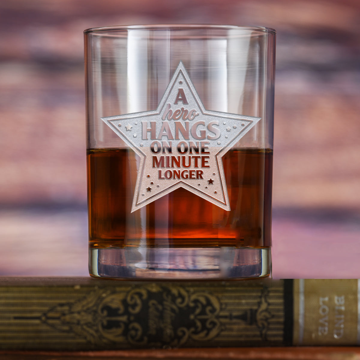 Hero, Thank You Gift for Doctors, Nurses, Whiskey Rocks Glass