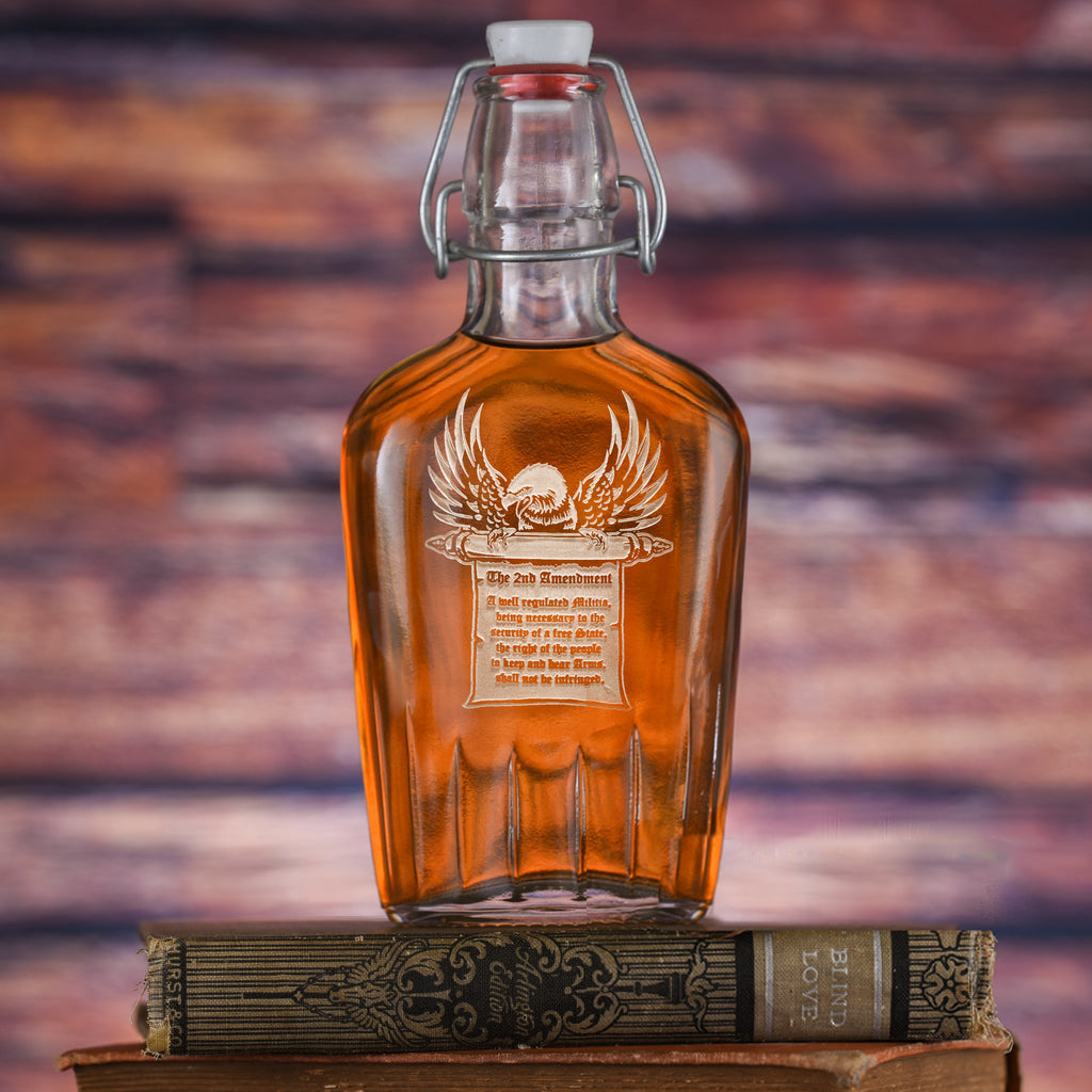 2nd Amendment, Bald Eagle, USA Constitution Gift Flask