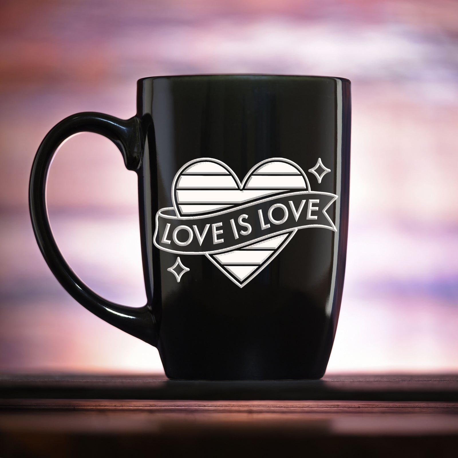 LGBTQ Pride Gifts, Large Engraved Coffee Mug