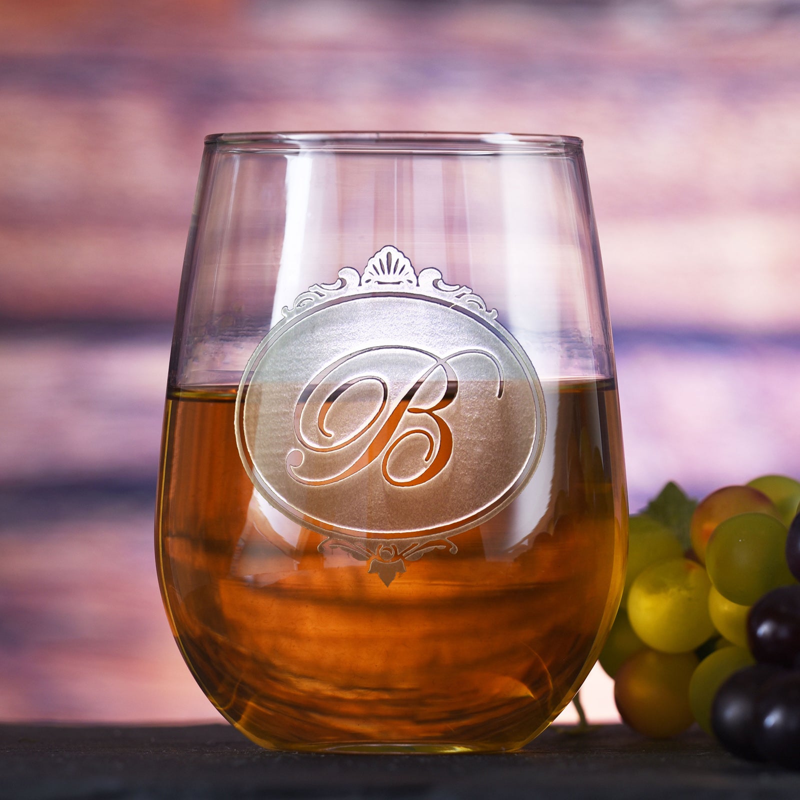 Monogrammed Stemless Wine M14