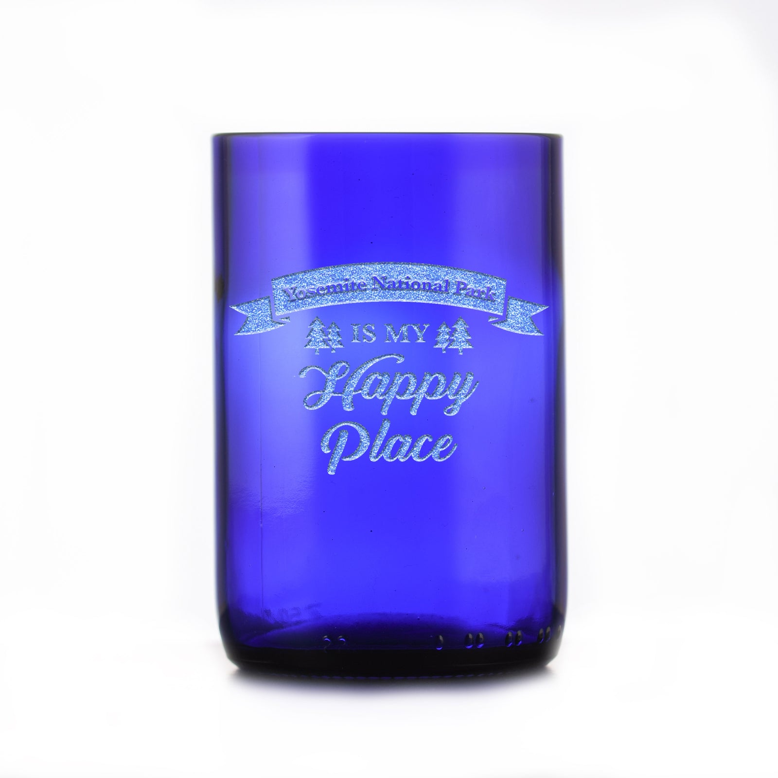 Happy Place Blue Recycled Glass Gift
