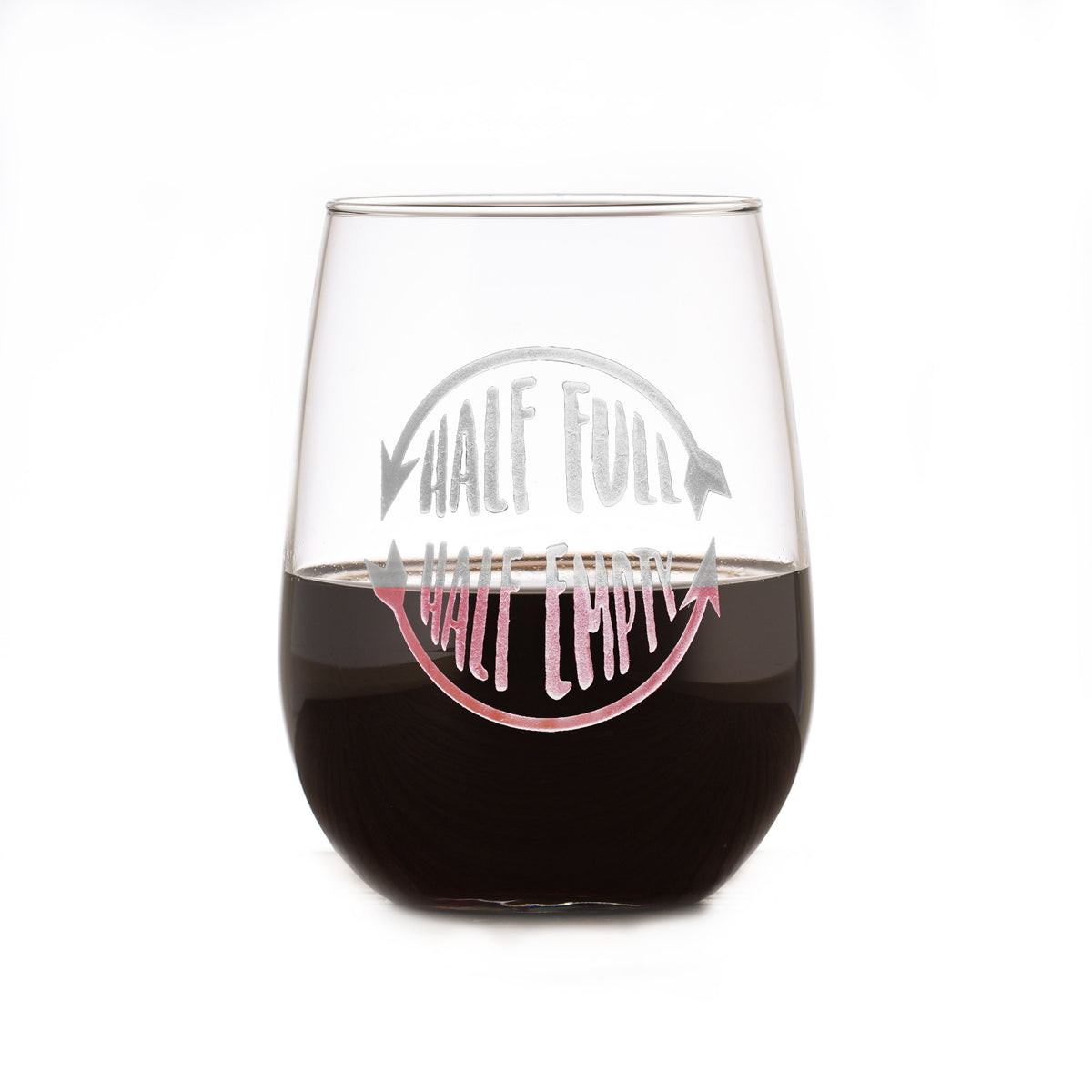 Half Full, Half Empty Stemless Wine Gift