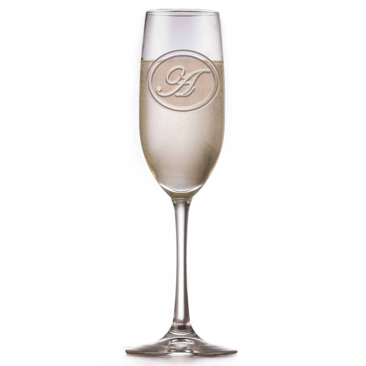 Engraved Champagne Flute with Monogram