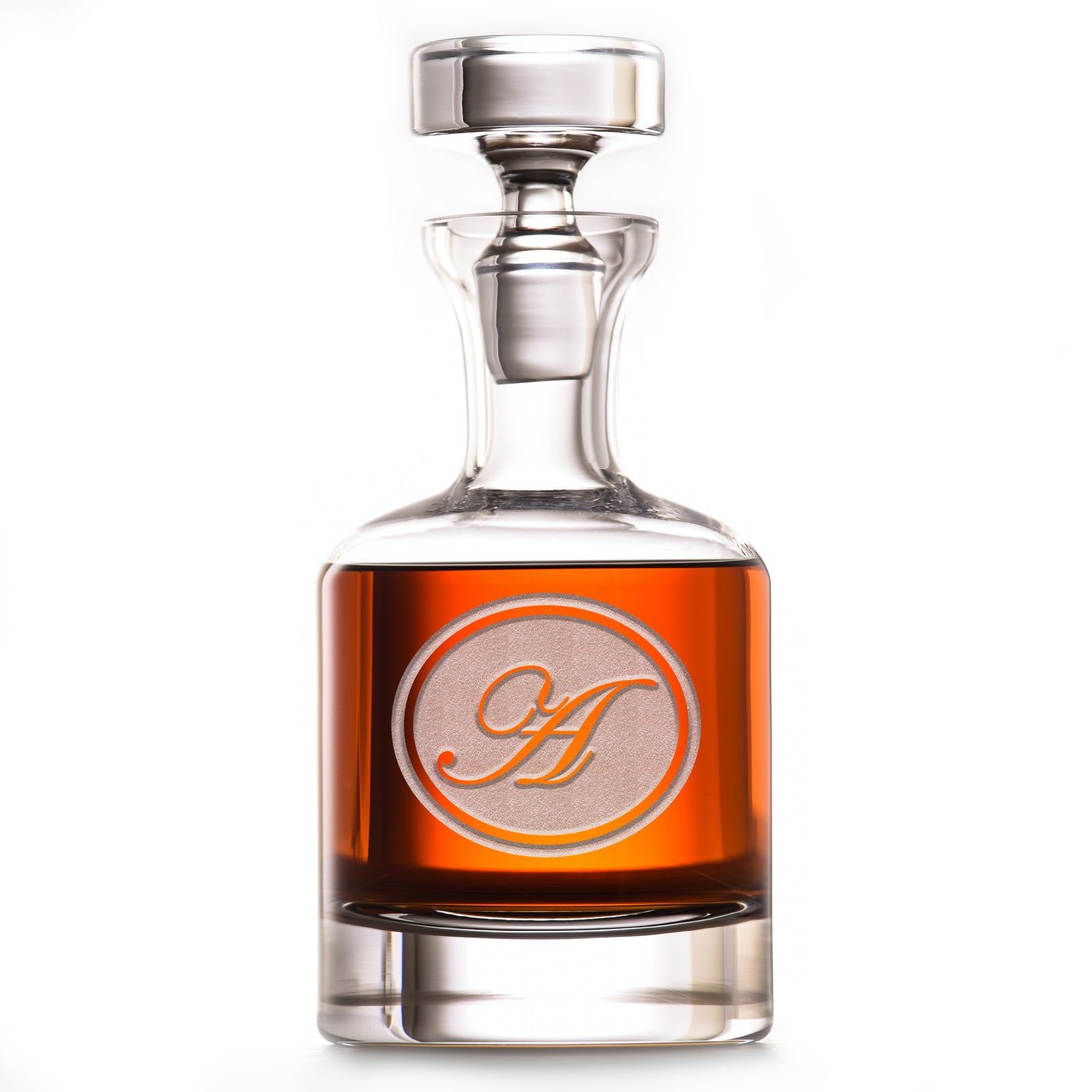 Engraved Crystal Spirits Decanter - with Monogram