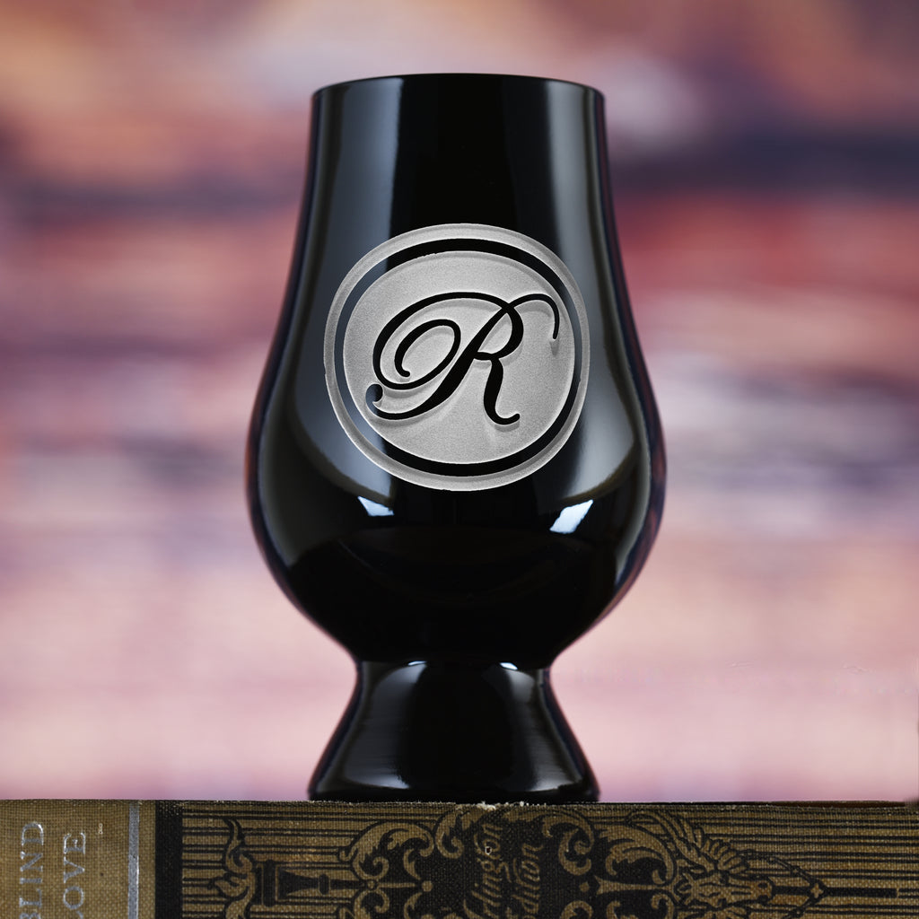 Personalized, Black Glencairn Whisky Glass